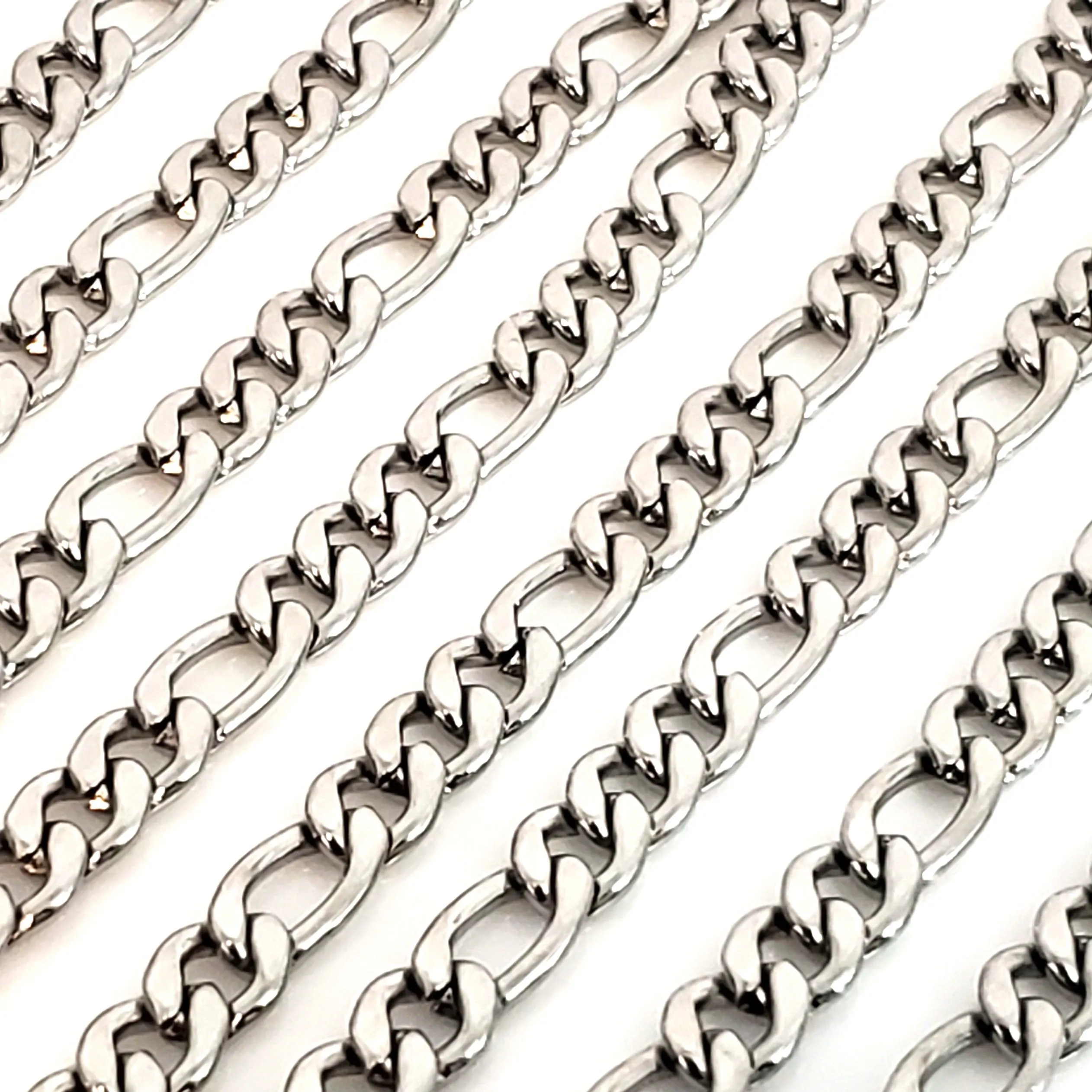 10mm Figaro Chain, Lot Size 30 Feet, #1980