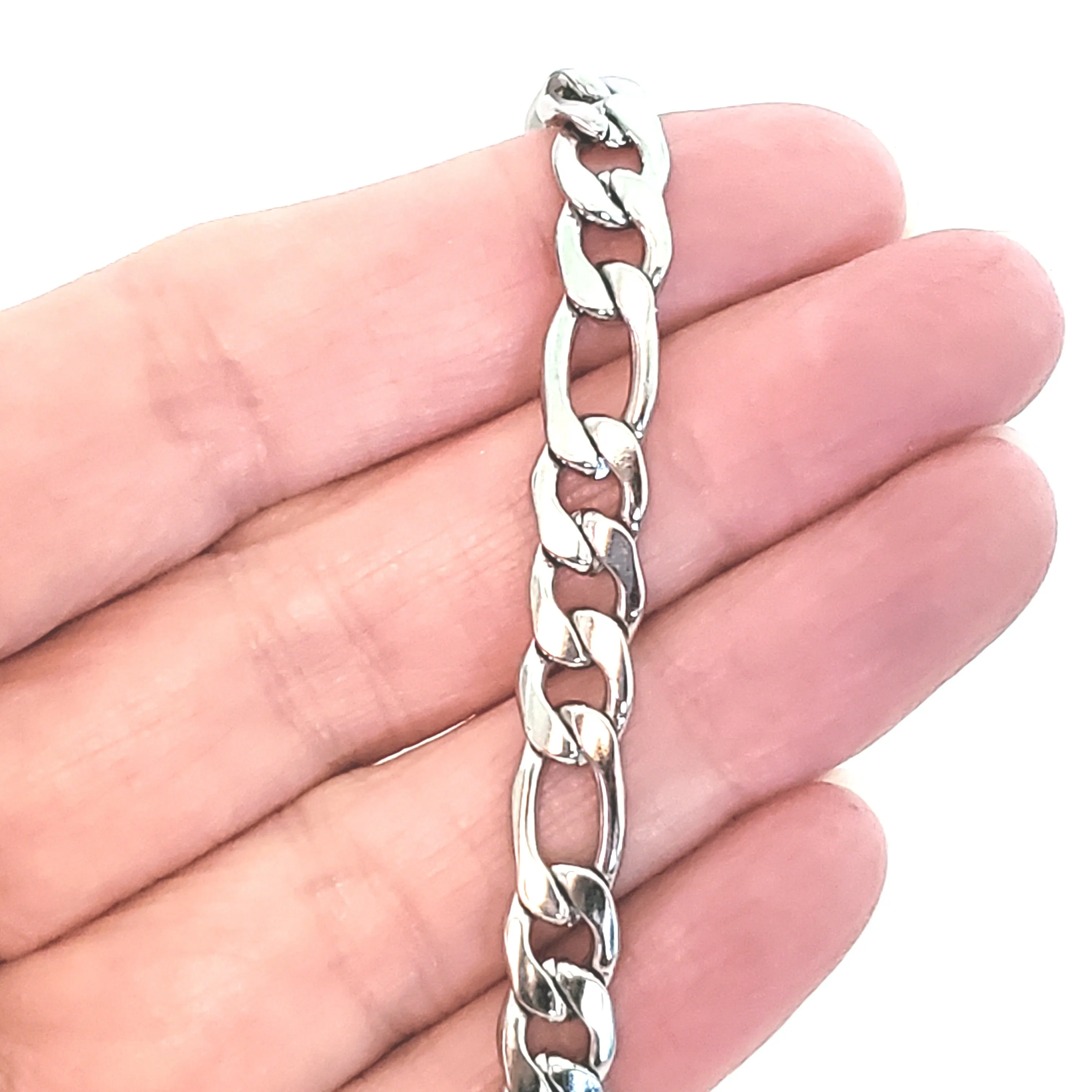 10mm Figaro Chain, Lot Size 30 Feet, #1980