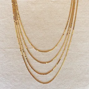 18k Gold Filled 2mm Dot Chain Necklace