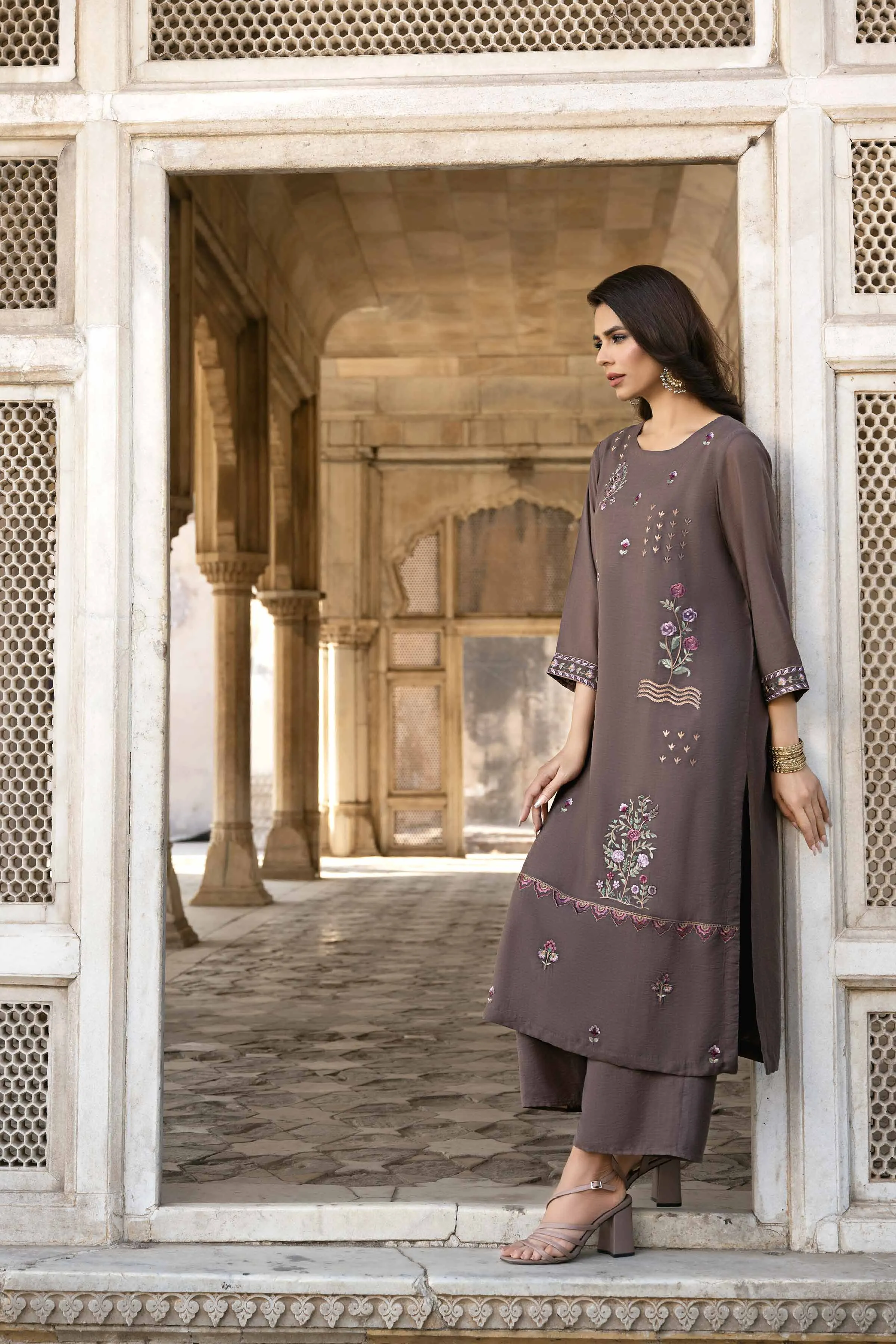 2 Piece - Embroidered Suit - KFS24-37