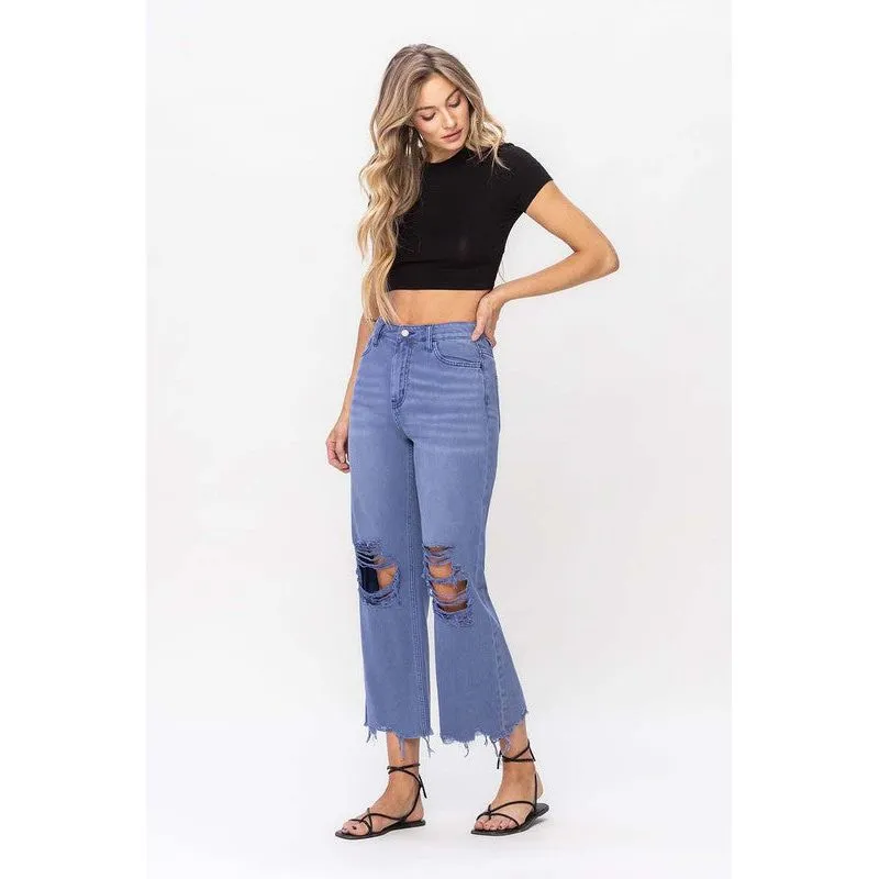 90"s Vintage Crop Flare Jeans