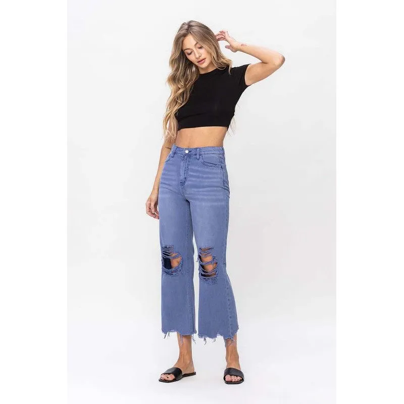 90"s Vintage Crop Flare Jeans