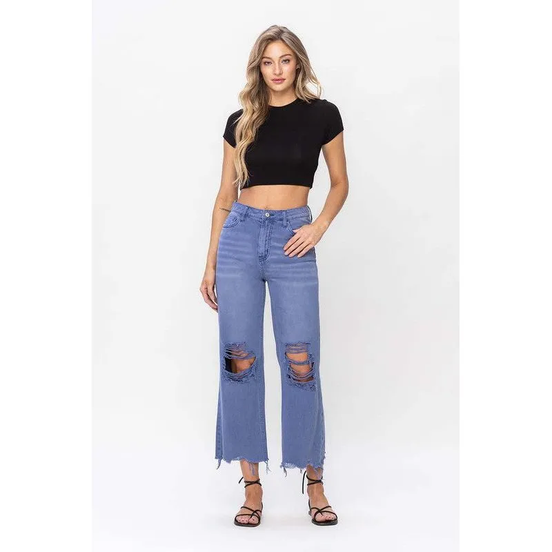 90"s Vintage Crop Flare Jeans