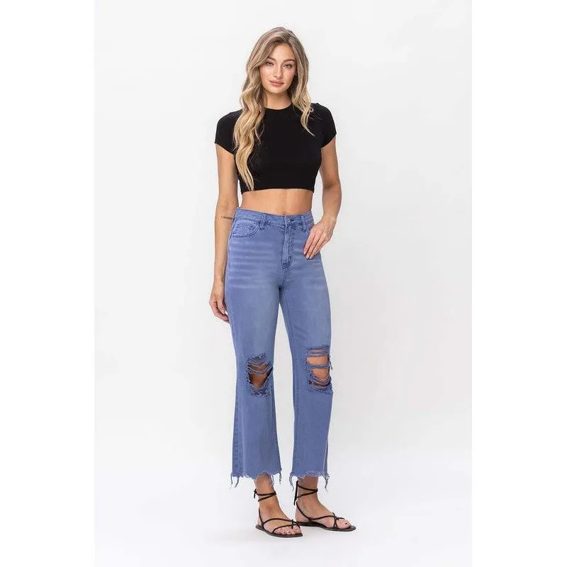 90"s Vintage Crop Flare Jeans