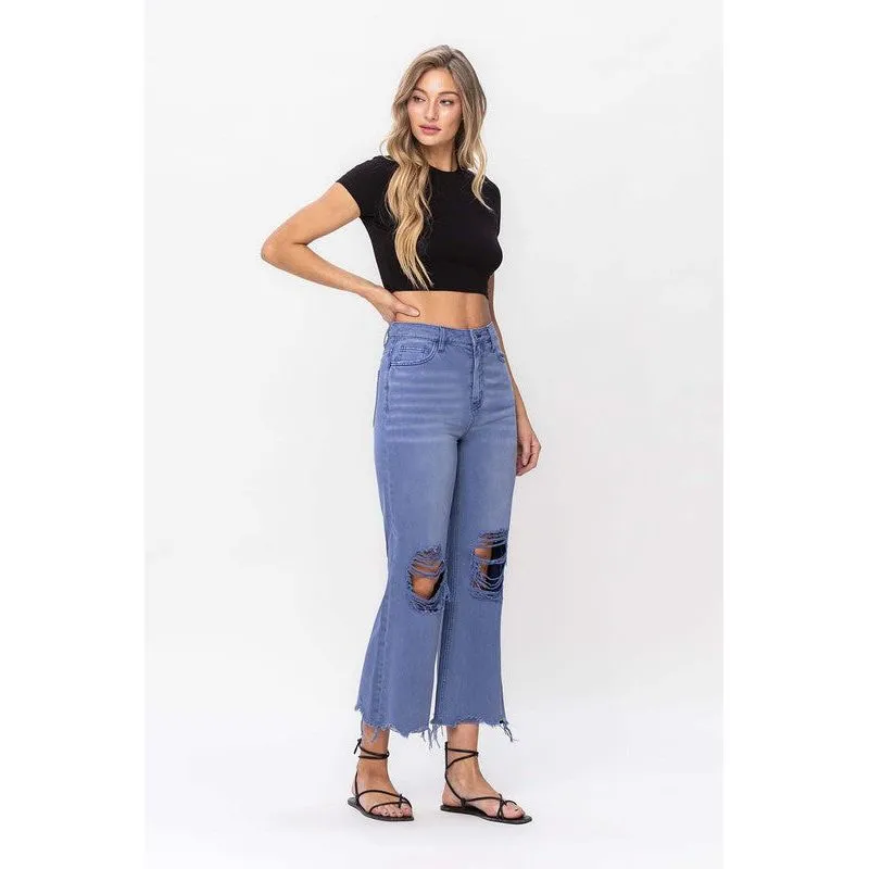 90"s Vintage Crop Flare Jeans