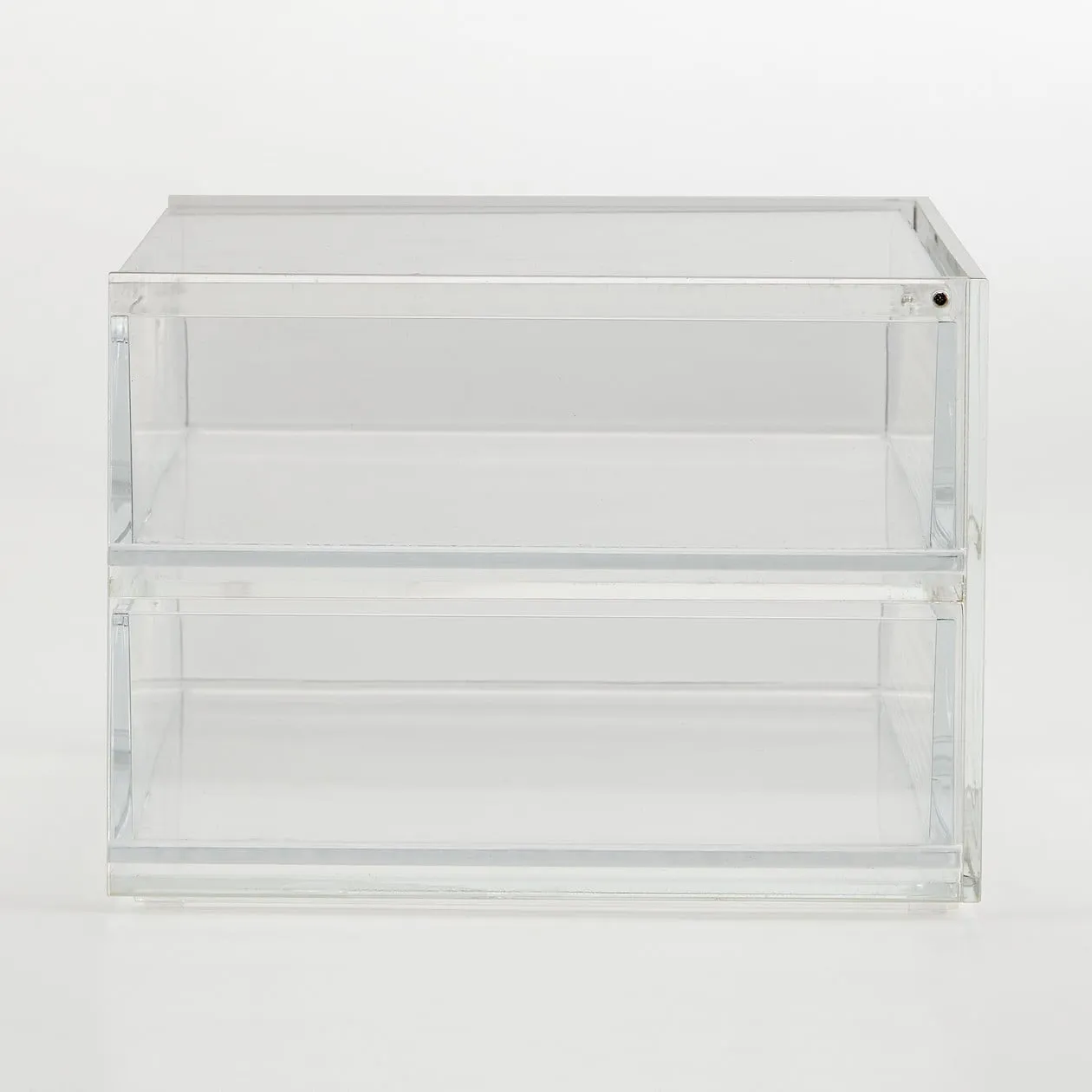 Acrylic Case with Lid 2 Drawers