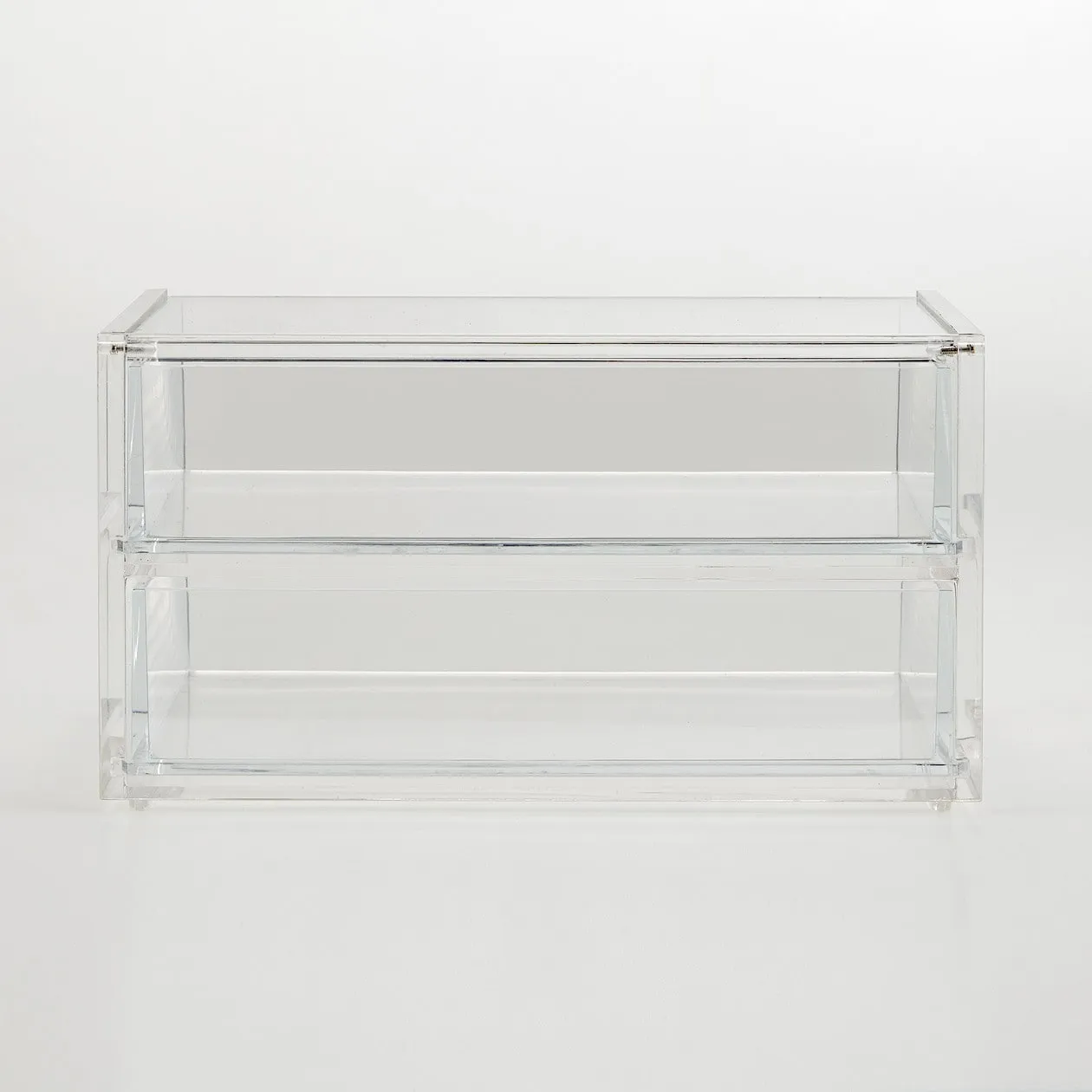 Acrylic Case with Lid 2 Drawers