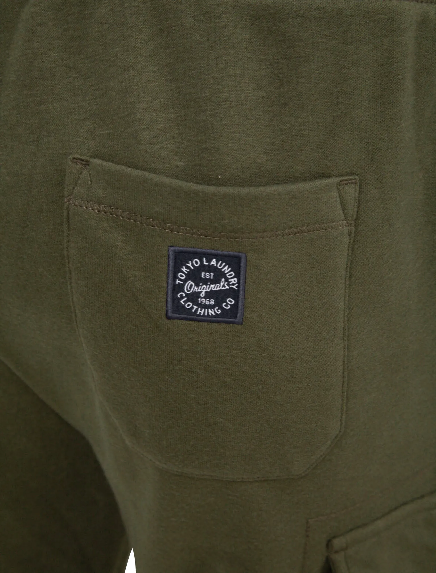 Addison Multi-Pocket Cargo Style Cuffed Joggers in Dusty Olive - Tokyo Laundry