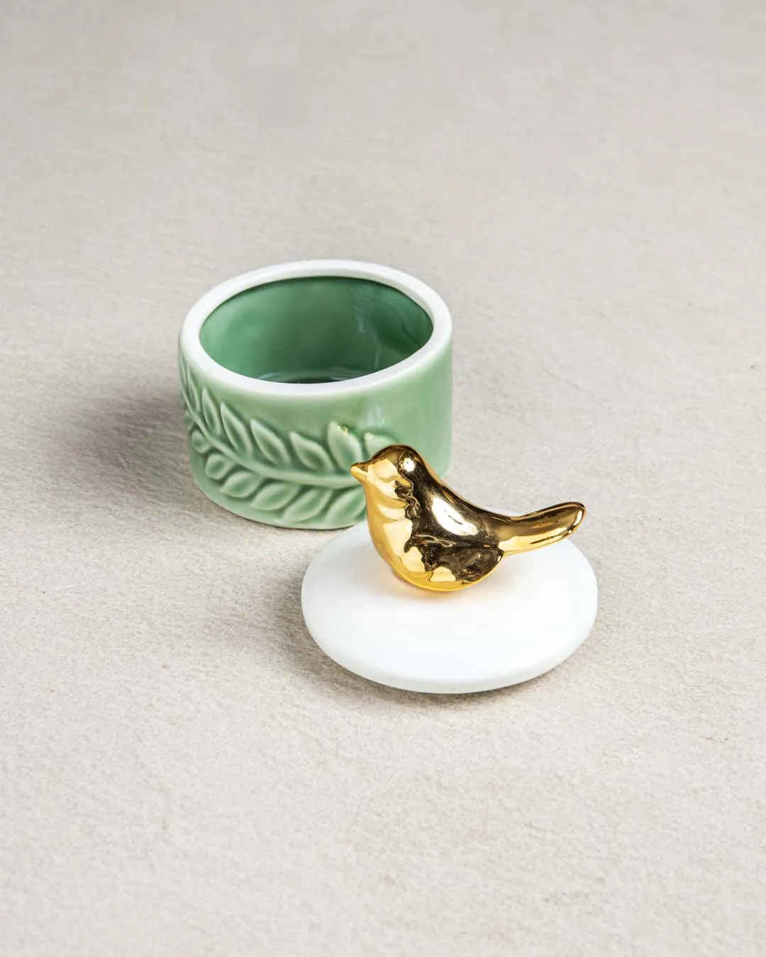 Adorable Bird Trinket Keeper - Green