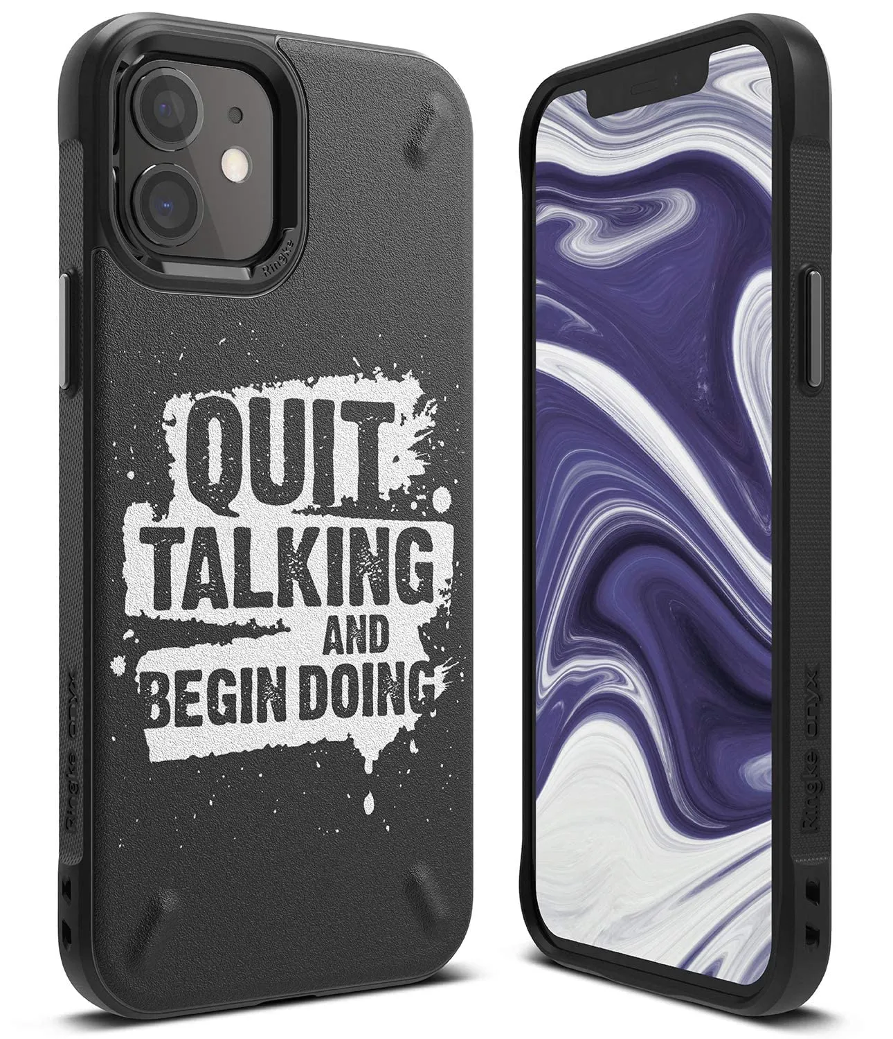 Apple iPhone 12 Mini Back Cover Case |  Onyx Design - Quit Talking