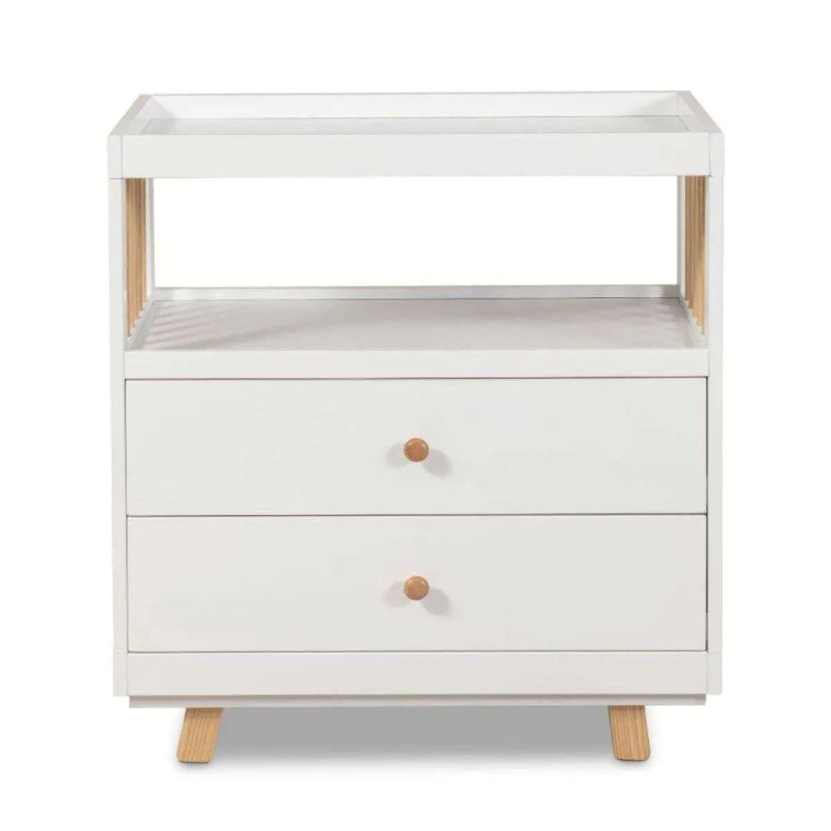 Aspen Change Table with Drawers - White/Natural