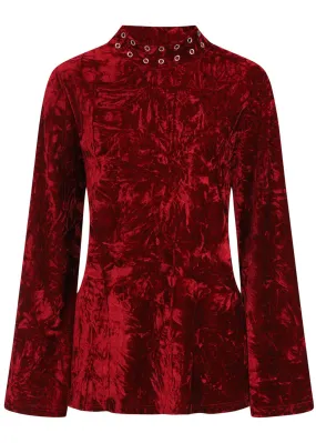 Banned Big Crush Velvet 60's Dress Burgundy