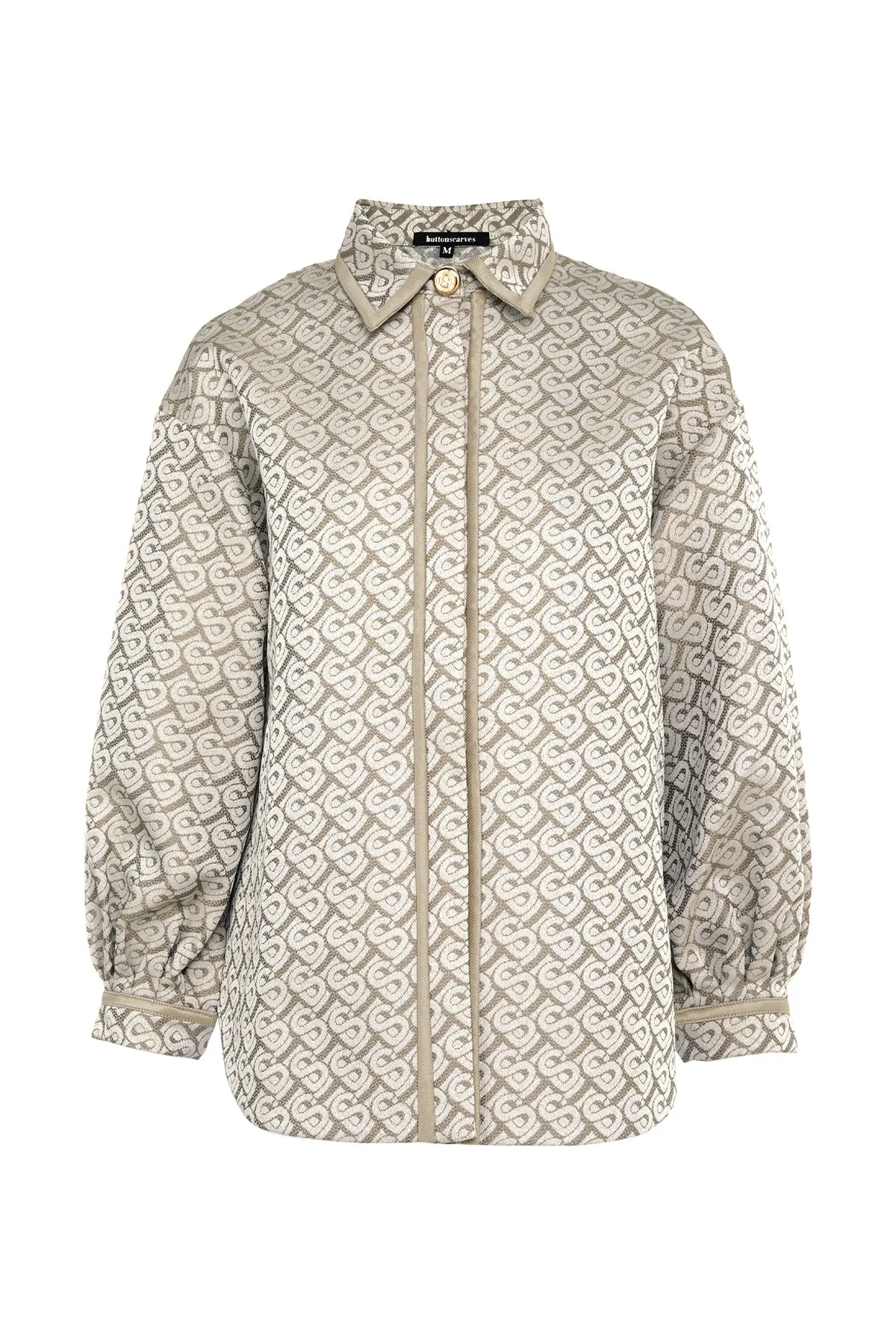 Bimu Jacquard Puff Shirt - Brown