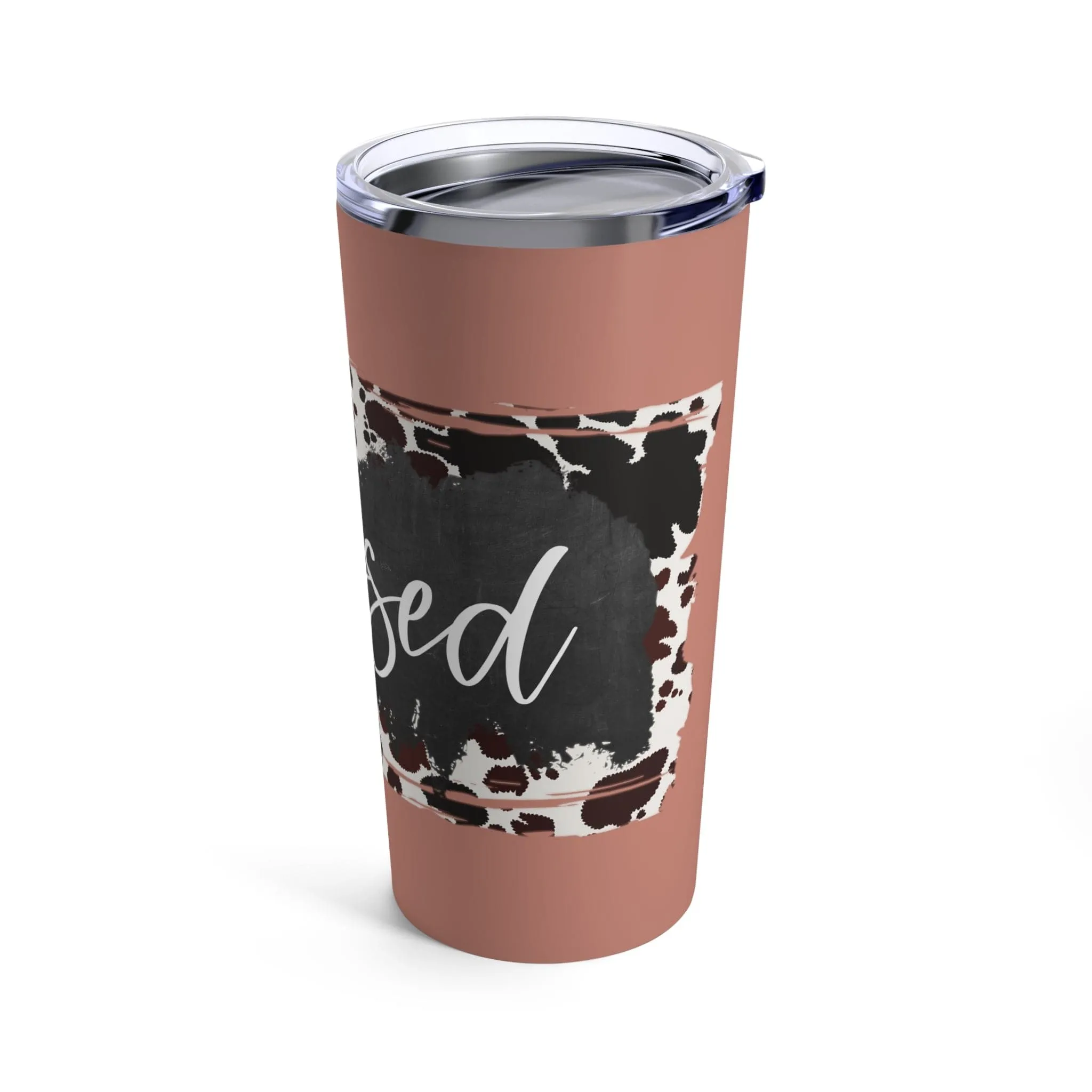 Blessed Cow Print Tumbler 20oz