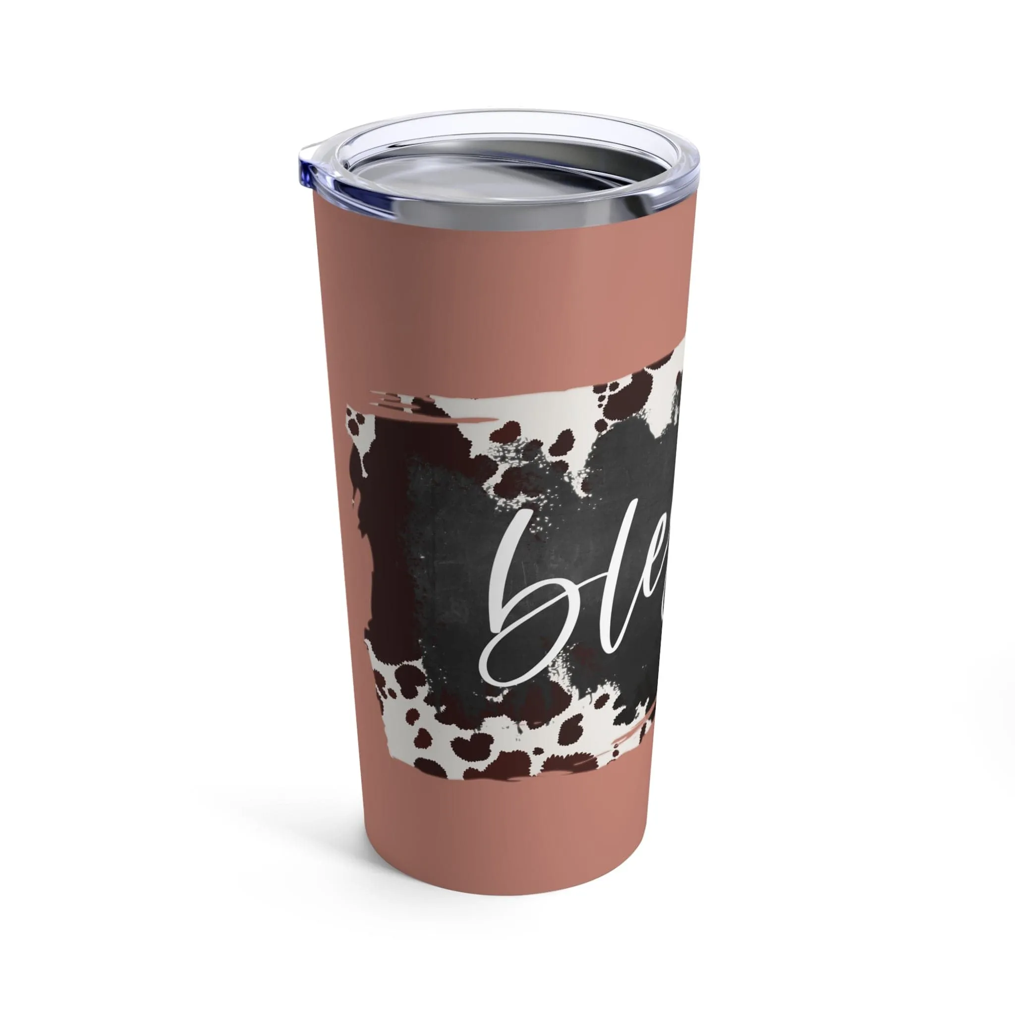 Blessed Cow Print Tumbler 20oz