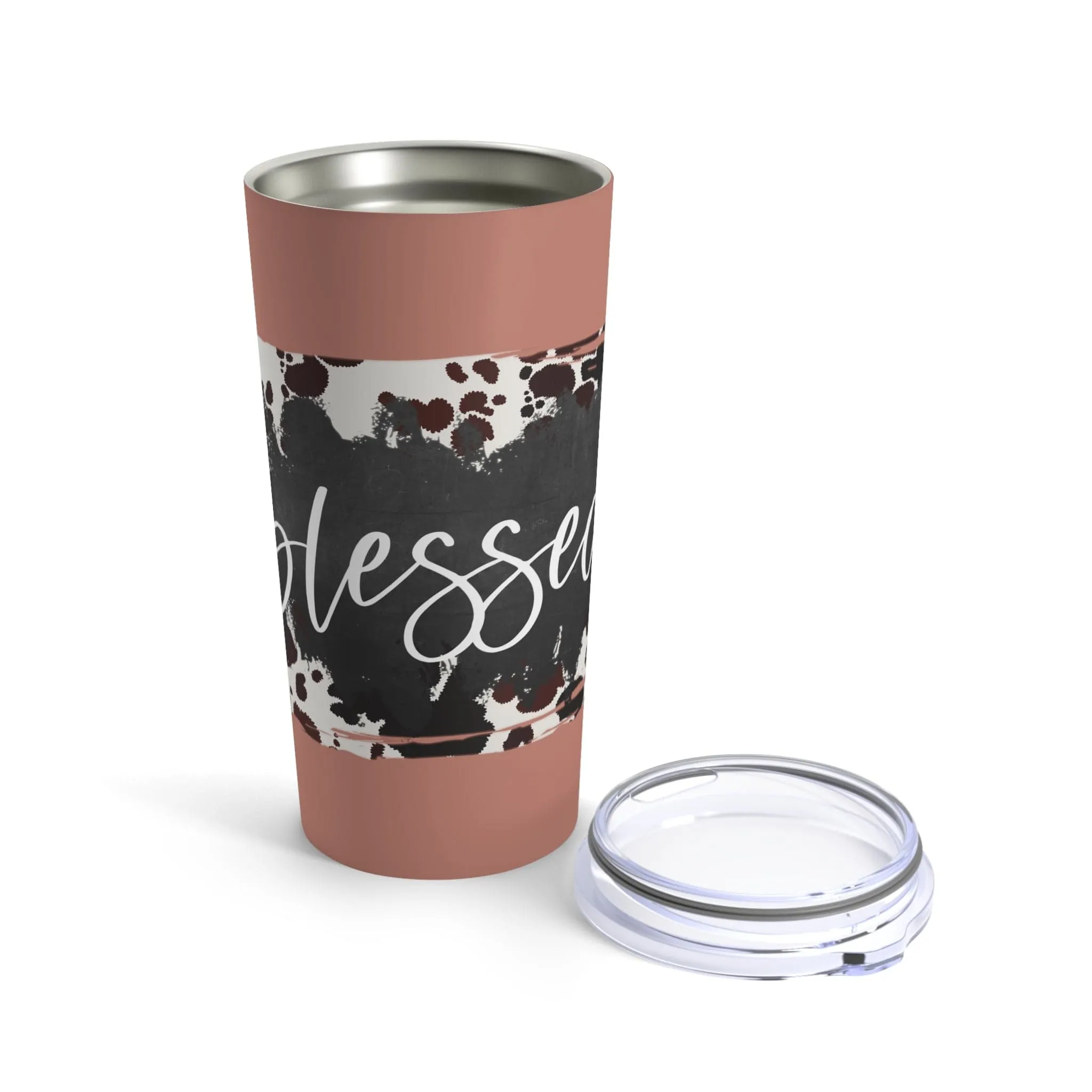 Blessed Cow Print Tumbler 20oz