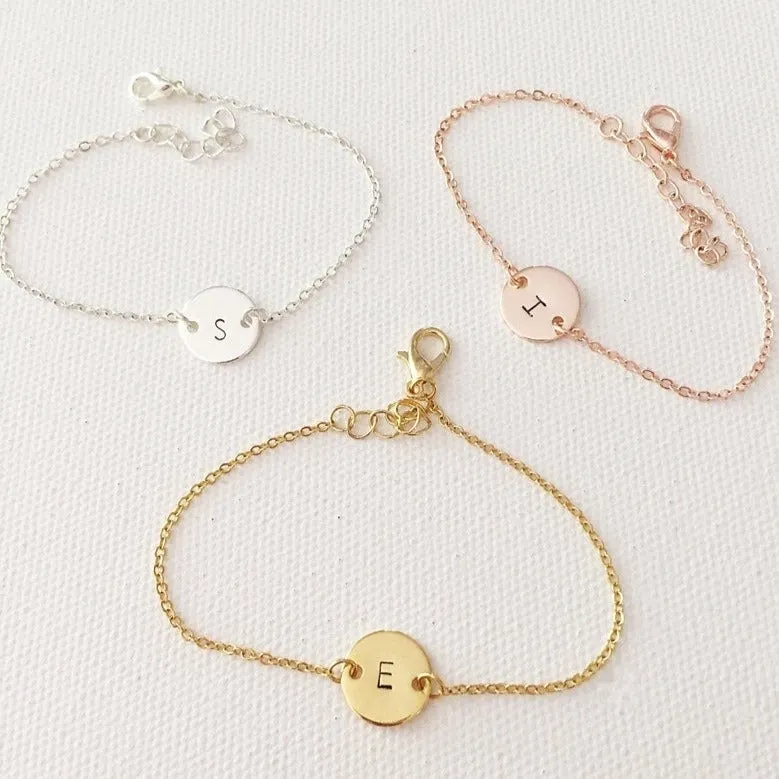 Bridesmaid bracelet, bridesmaid gifts, wedding gifts initial bracelet