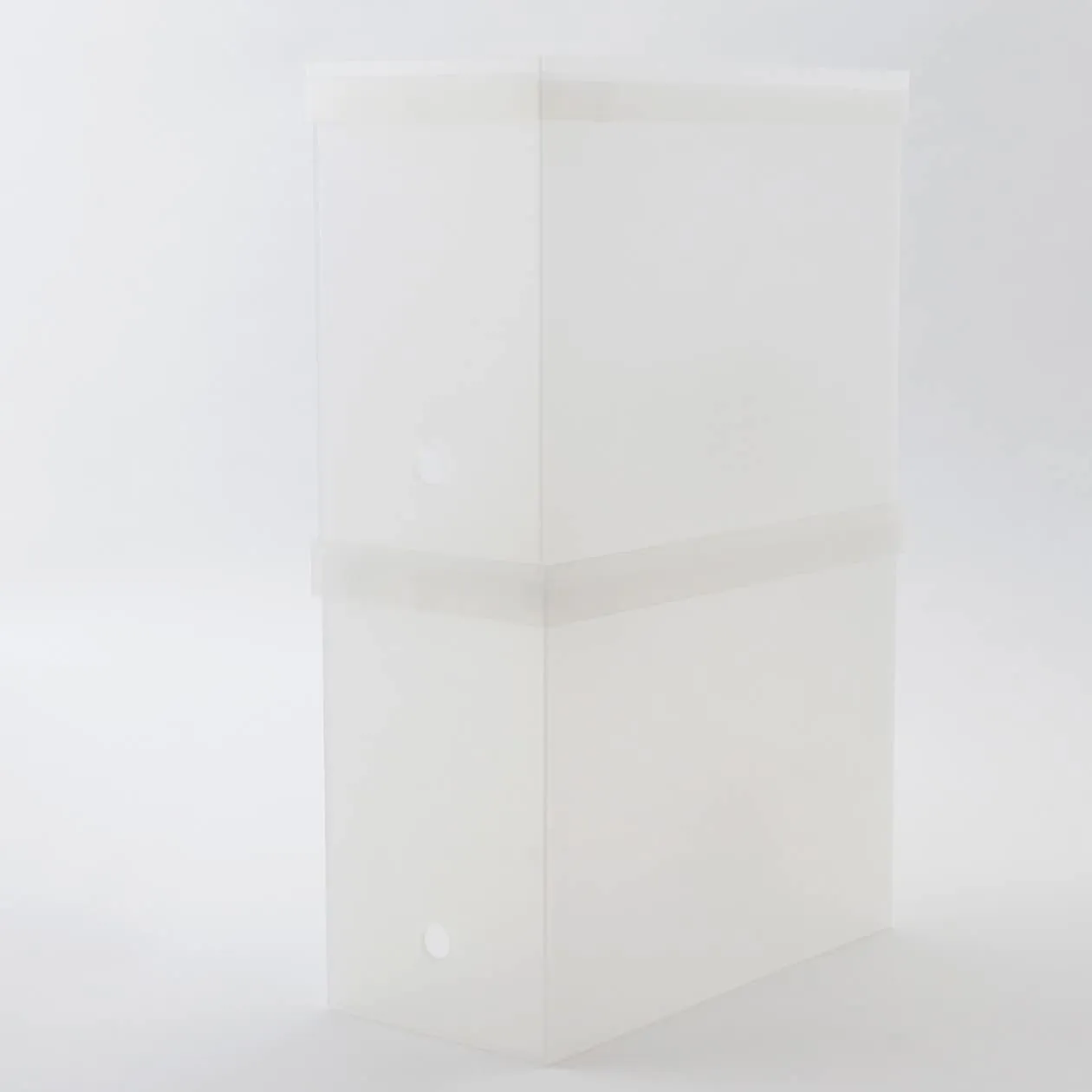 Castor-Attachable Lid For Wide PP File Box - Clear