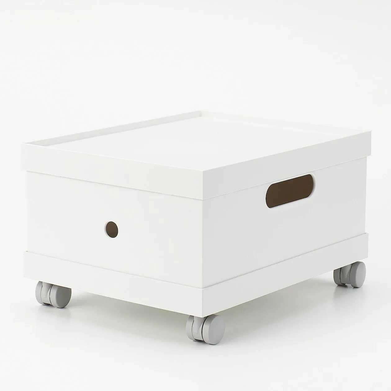 Castor-Attachable Lid For Wide PP File Box - White Grey