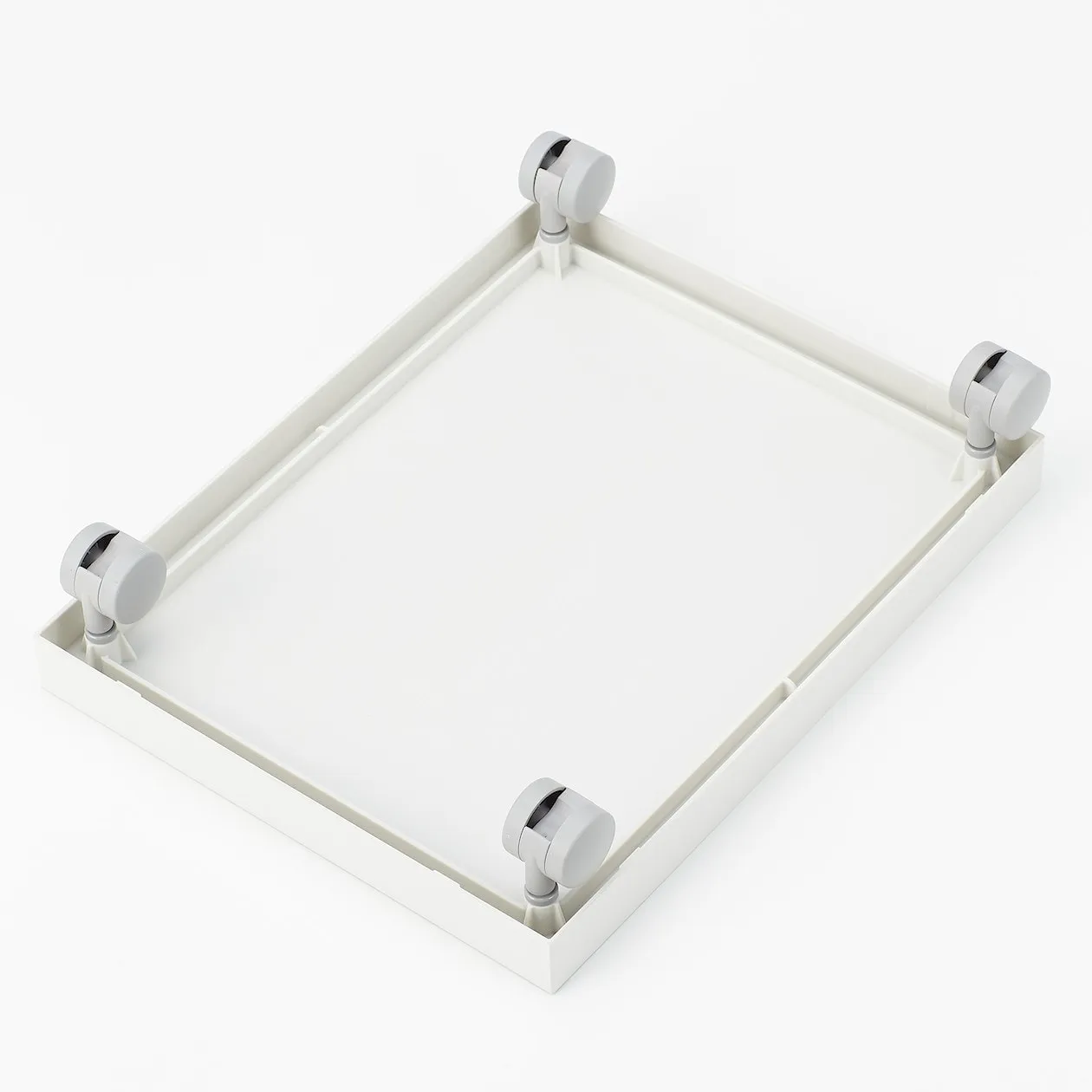 Castor-Attachable Lid For Wide PP File Box - White Grey