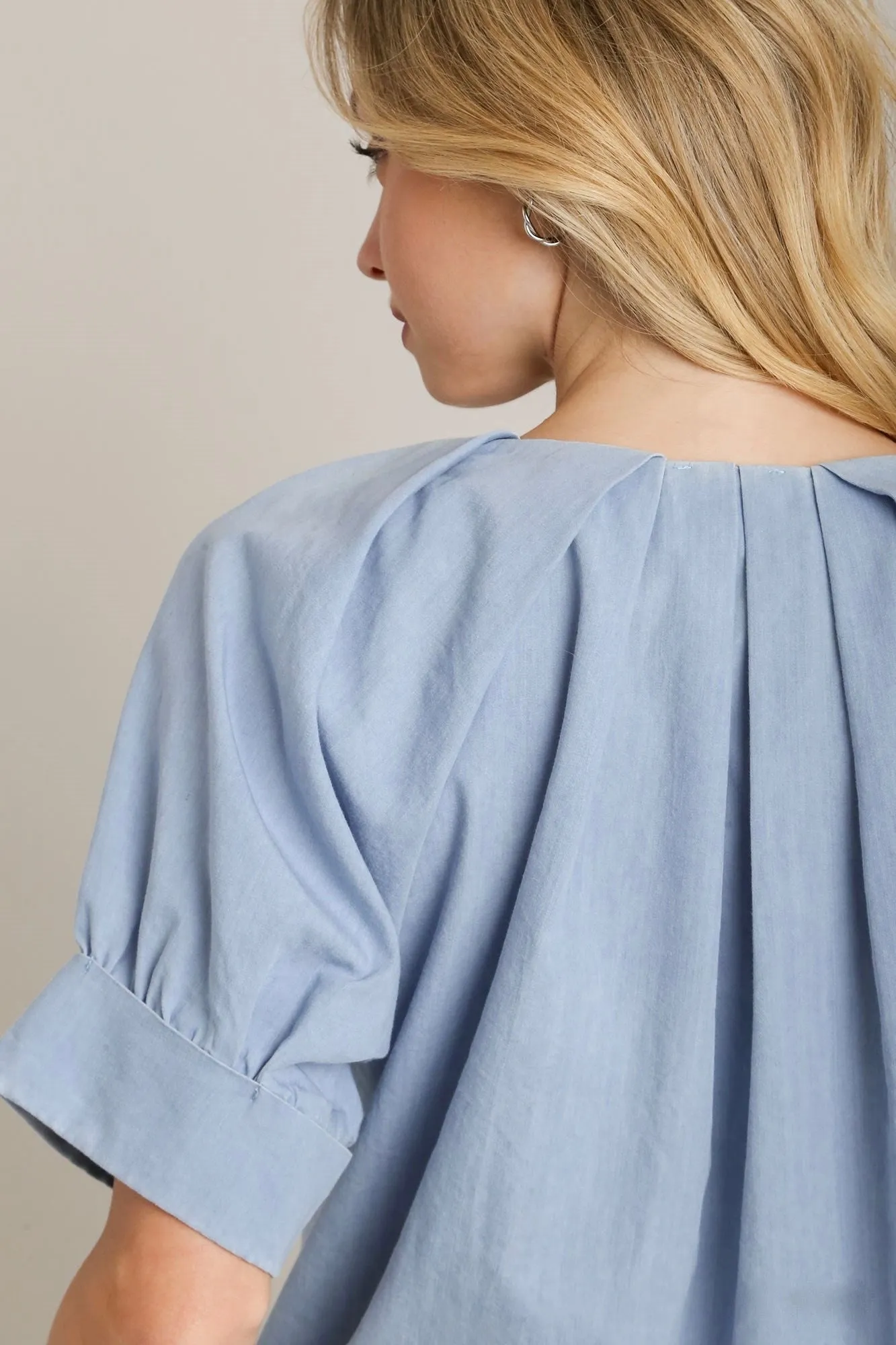 Chambray All Day Blue Top