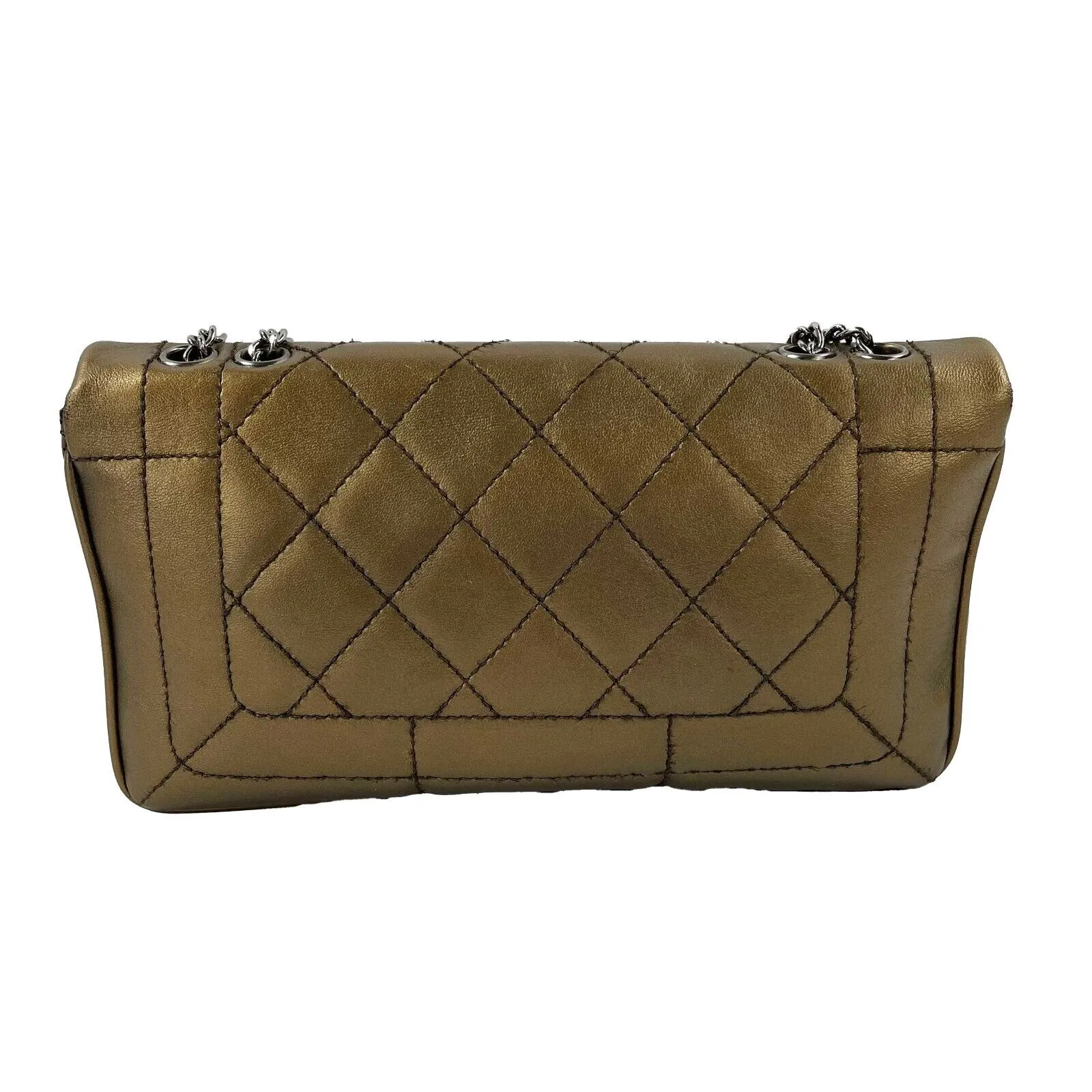 CHANEL - 2008 Rectangular Quilted Leather Full Flap Shoulder Bag / Crossbody