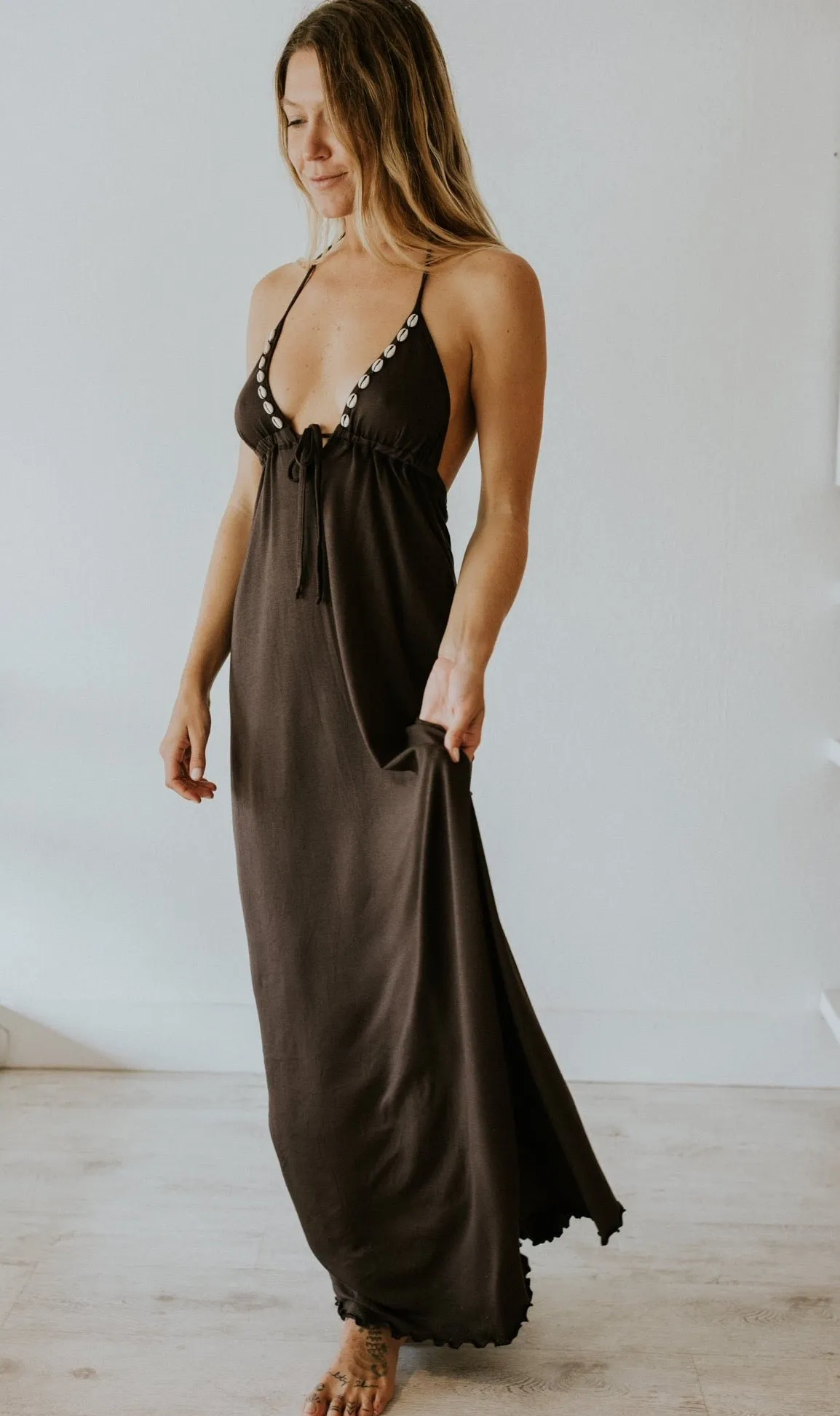 Cocoa Brown Maxi Dress