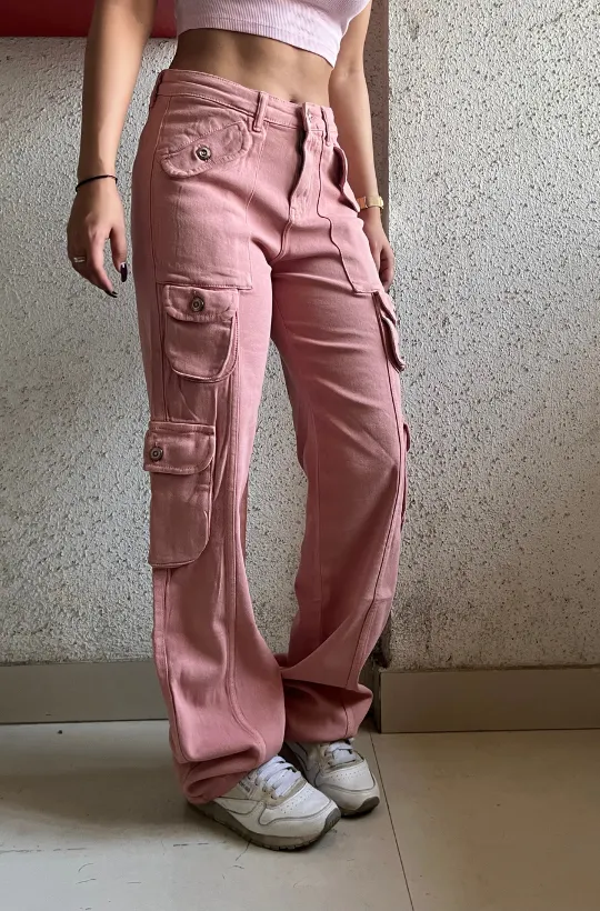 Crazy Multi Pockets Baggy Cargo Jeans