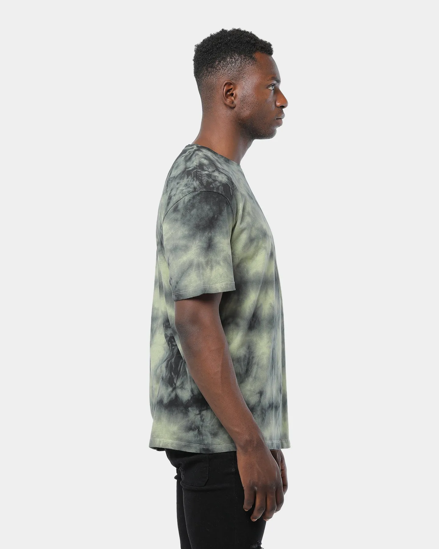 Criminal Damage Splash Tie Dye Tee Fluro Yellow