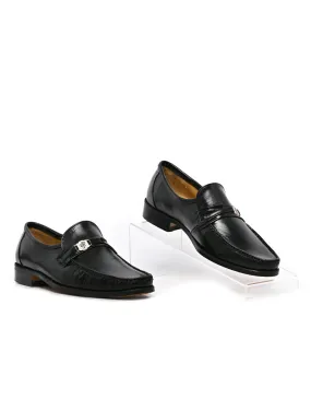 Crockett & Jones Vincent Black Moccasins