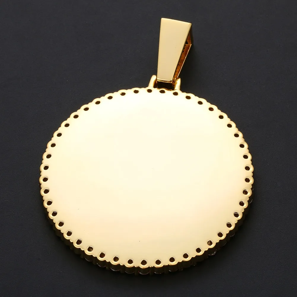 Custom Photo Medallion Necklace- Plating Of Gold Medallion Necklace Christmas Gifts For Boyfriend