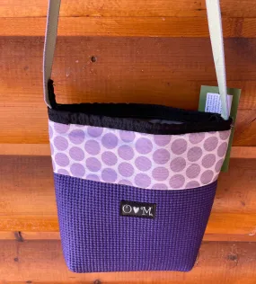 Dede Purple Purse-Polka Dot Print Fabric