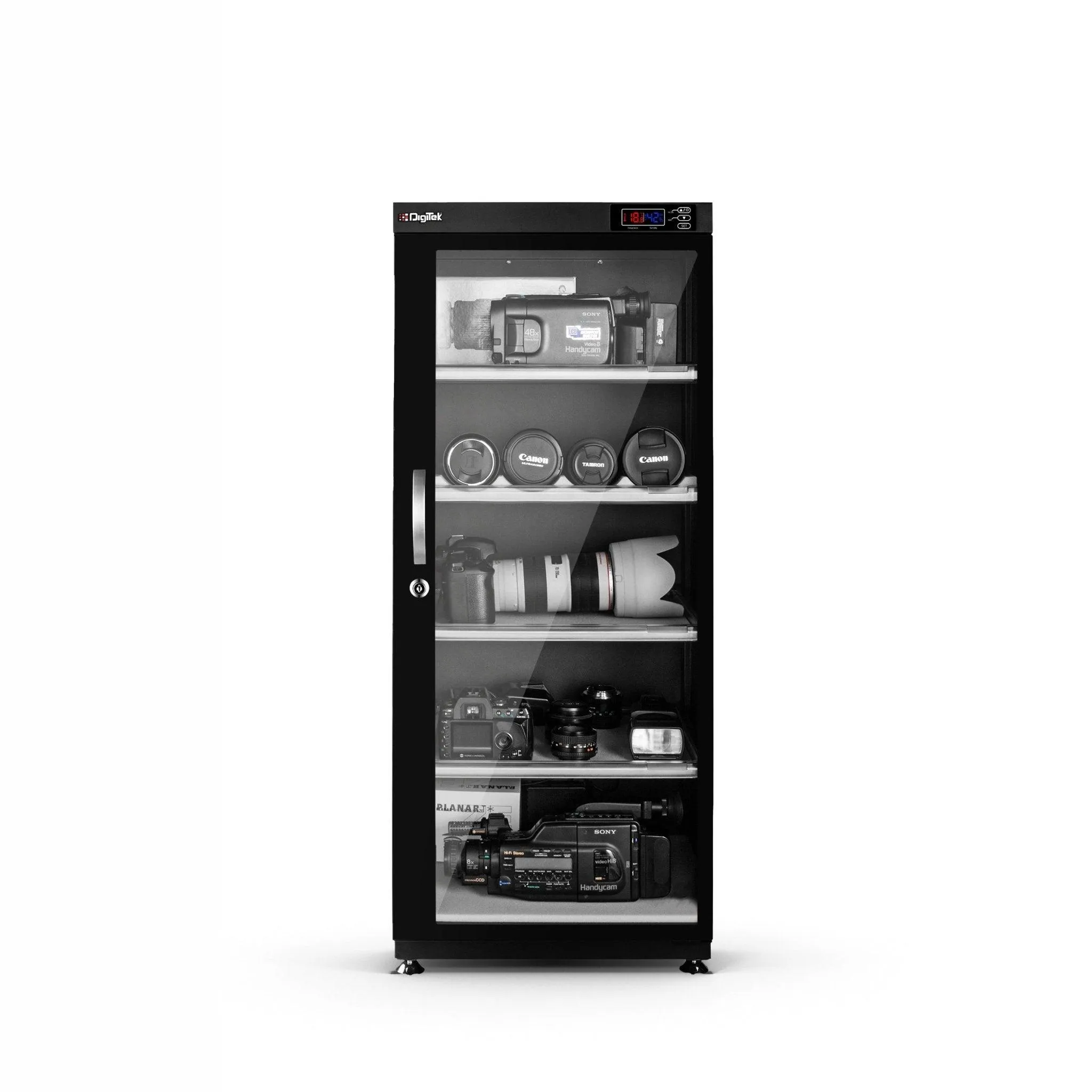 Digitek DS 165S 165 Liters Capacity Digital Display Dry Cabinet with Humidity Controller (Black)