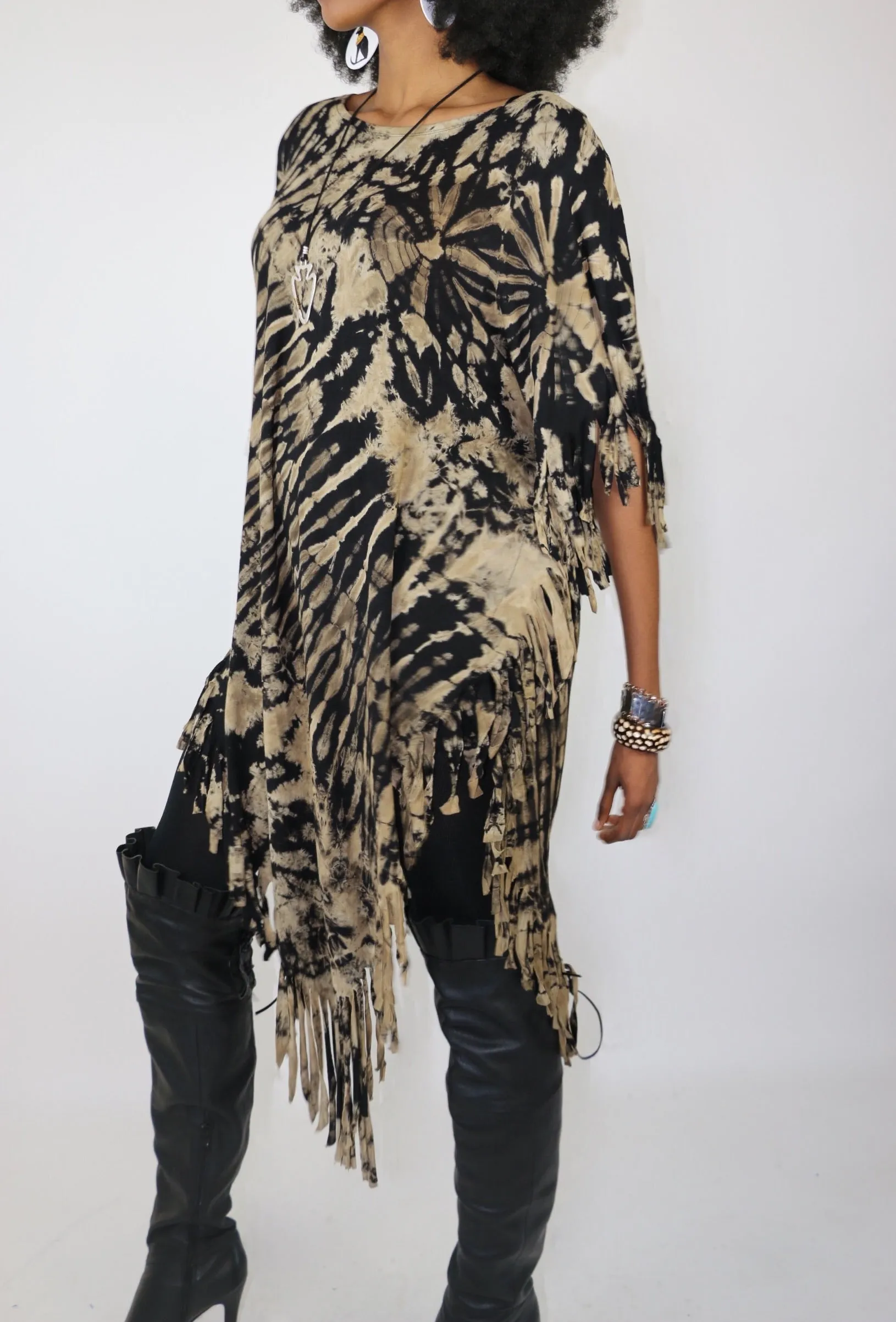 Fenley Fringe Tie Dye Dress