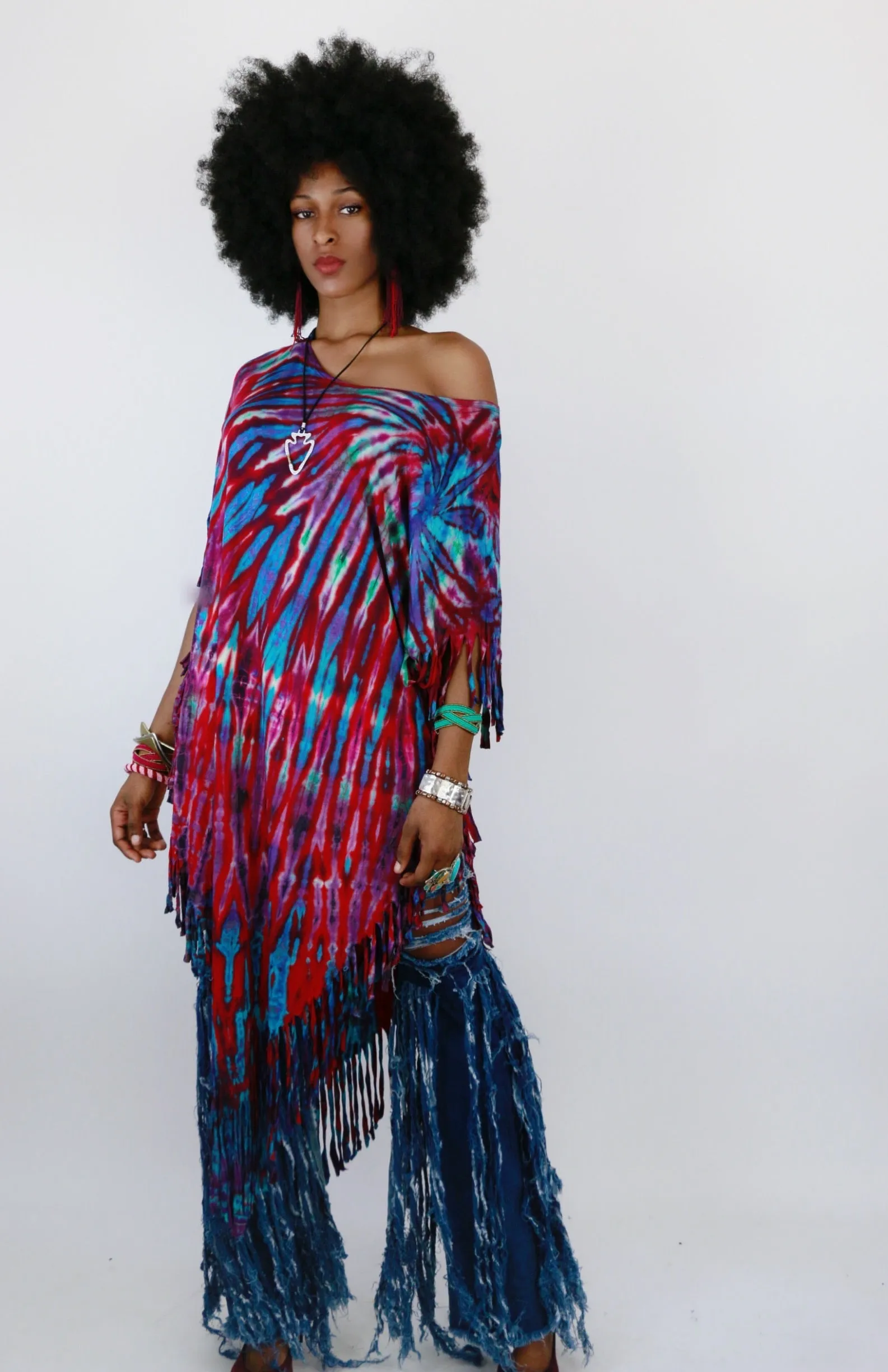 Fenley Fringe Tie Dye Dress