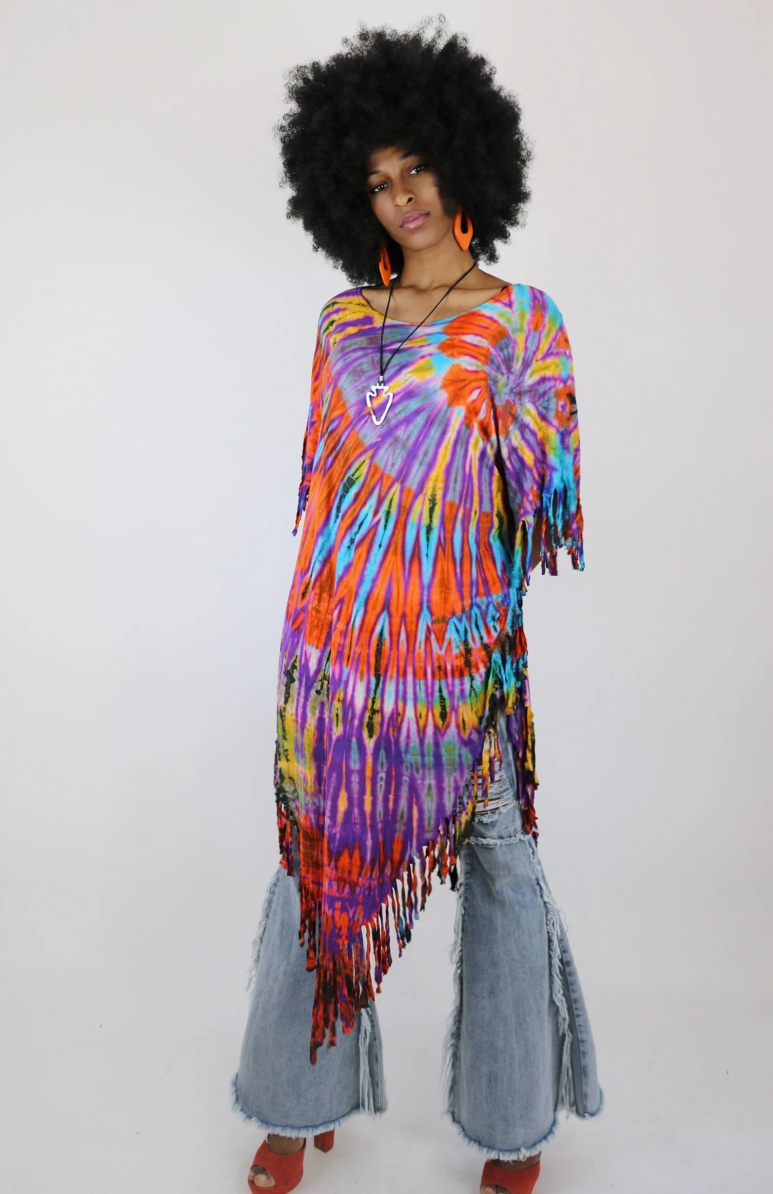 Fenley Fringe Tie Dye Dress