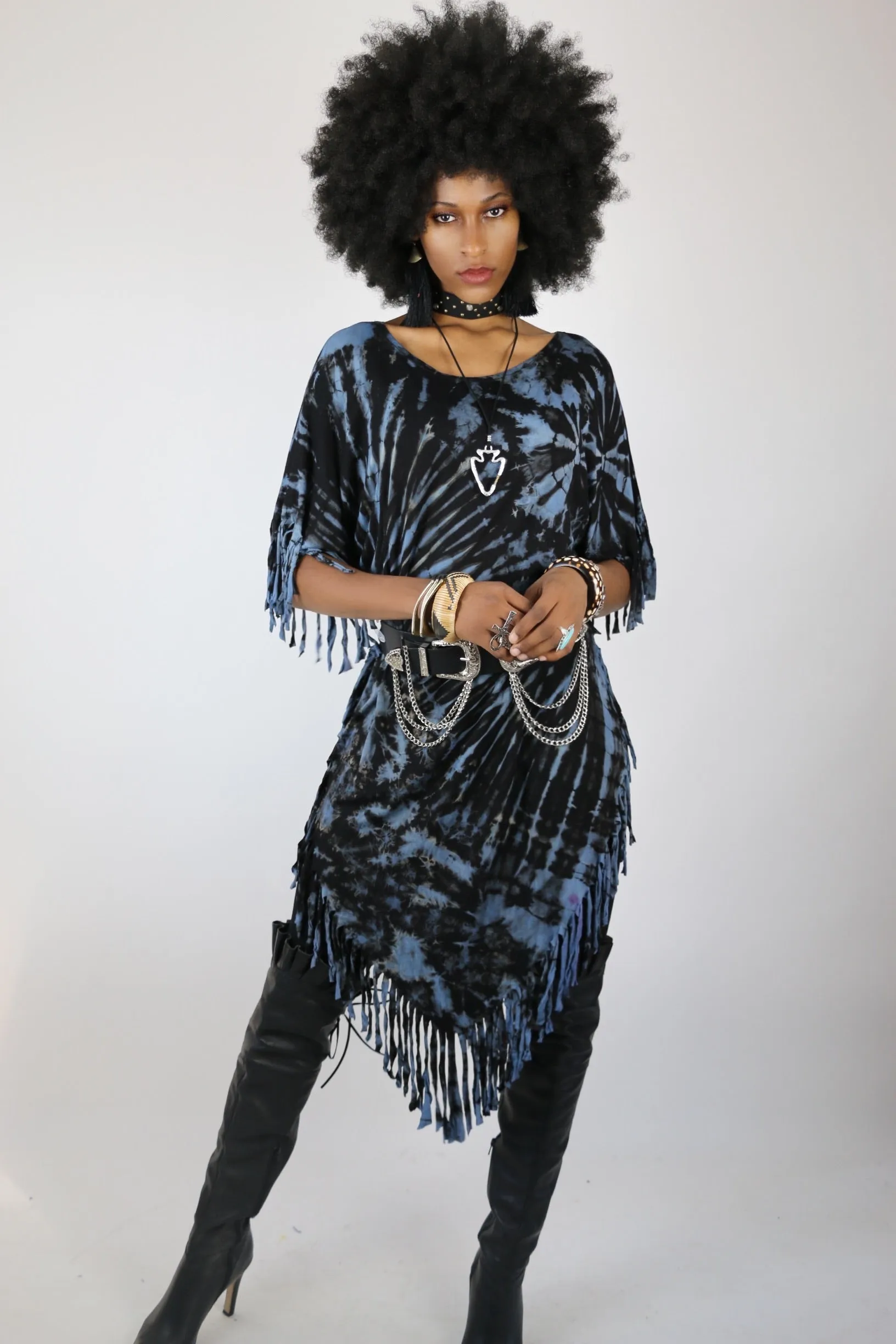 Fenley Fringe Tie Dye Dress