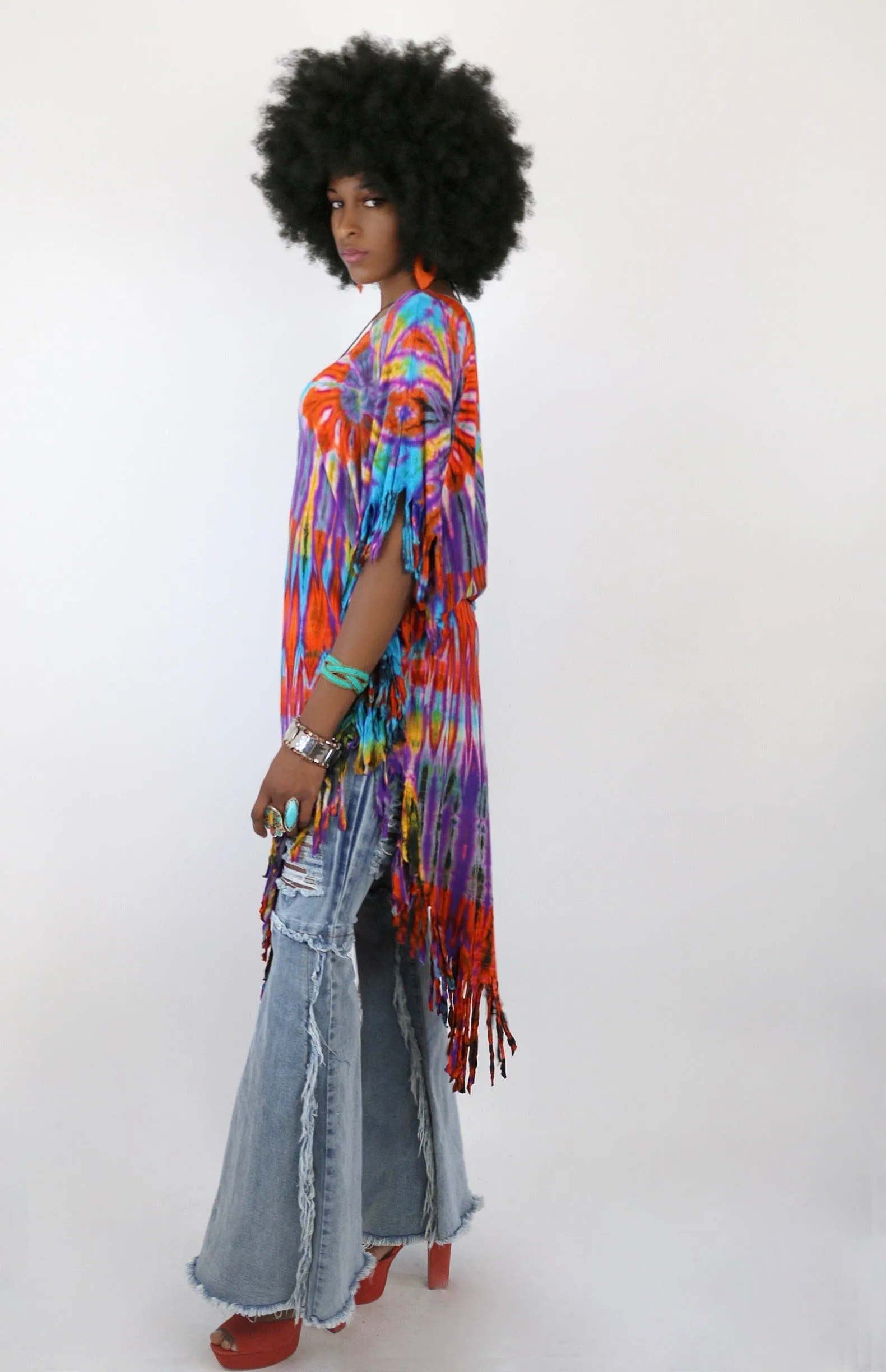 Fenley Fringe Tie Dye Dress