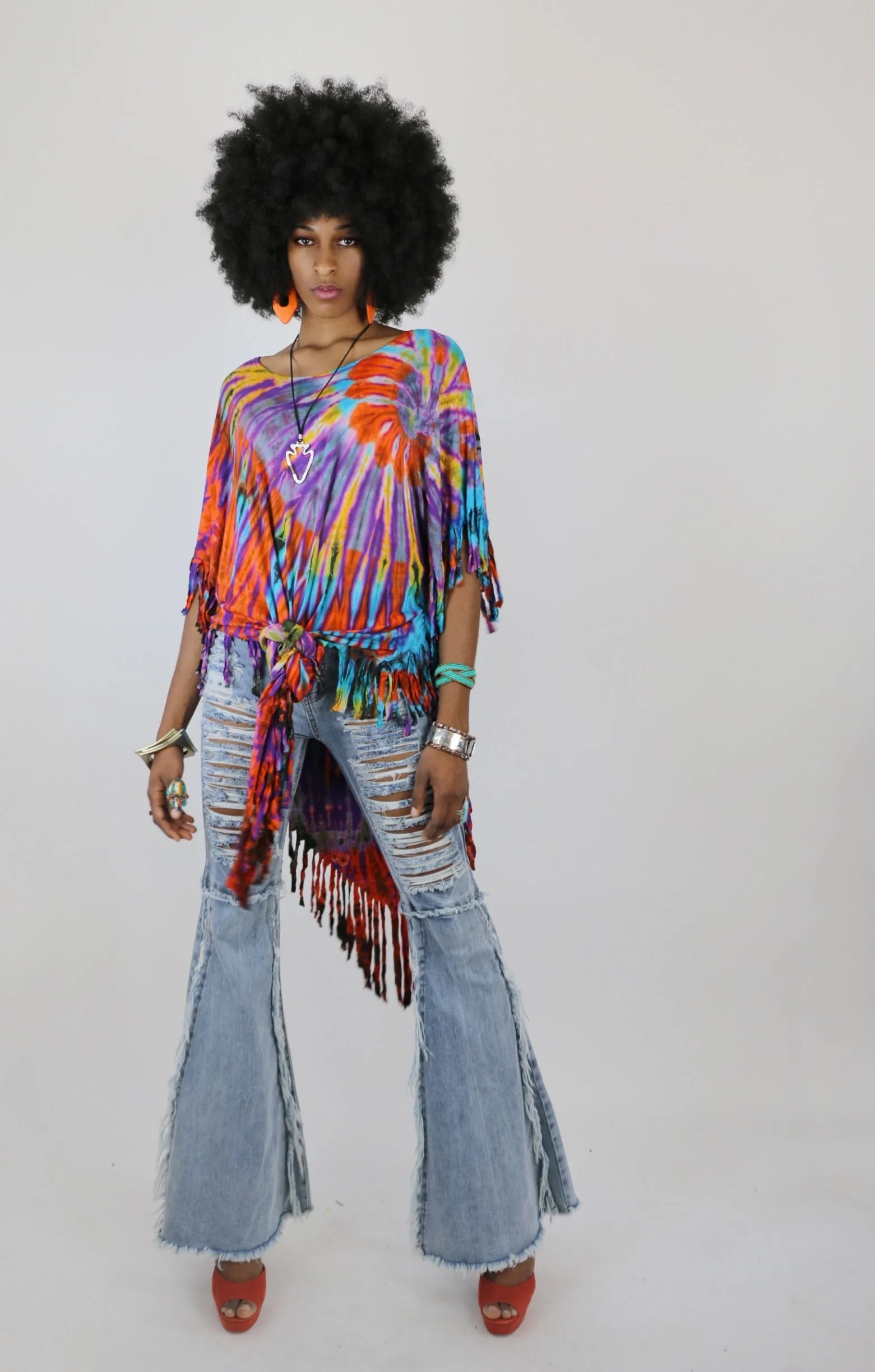 Fenley Fringe Tie Dye Dress