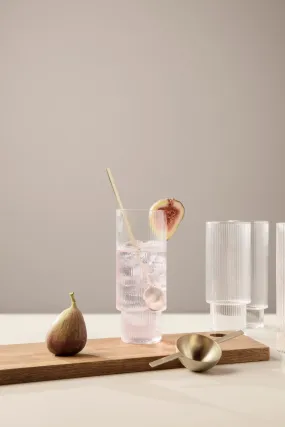 Ferm Living Ripple Long Drink Glasses - Set of Four