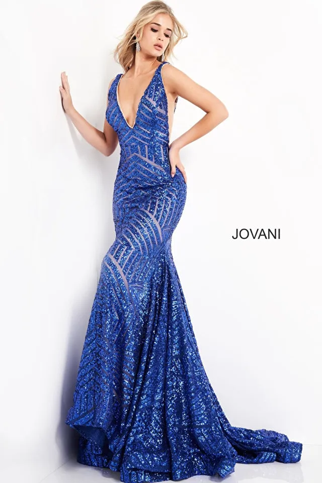 Gia | Open Back Embellished Evening Gown | Jovani 59762