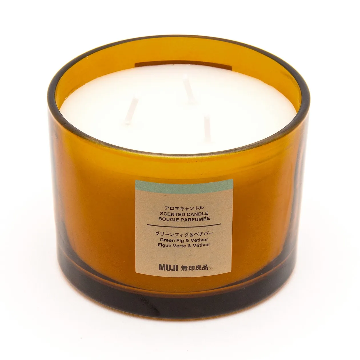 Glass Candle - Green Fig & Vetiver (3 Wick)