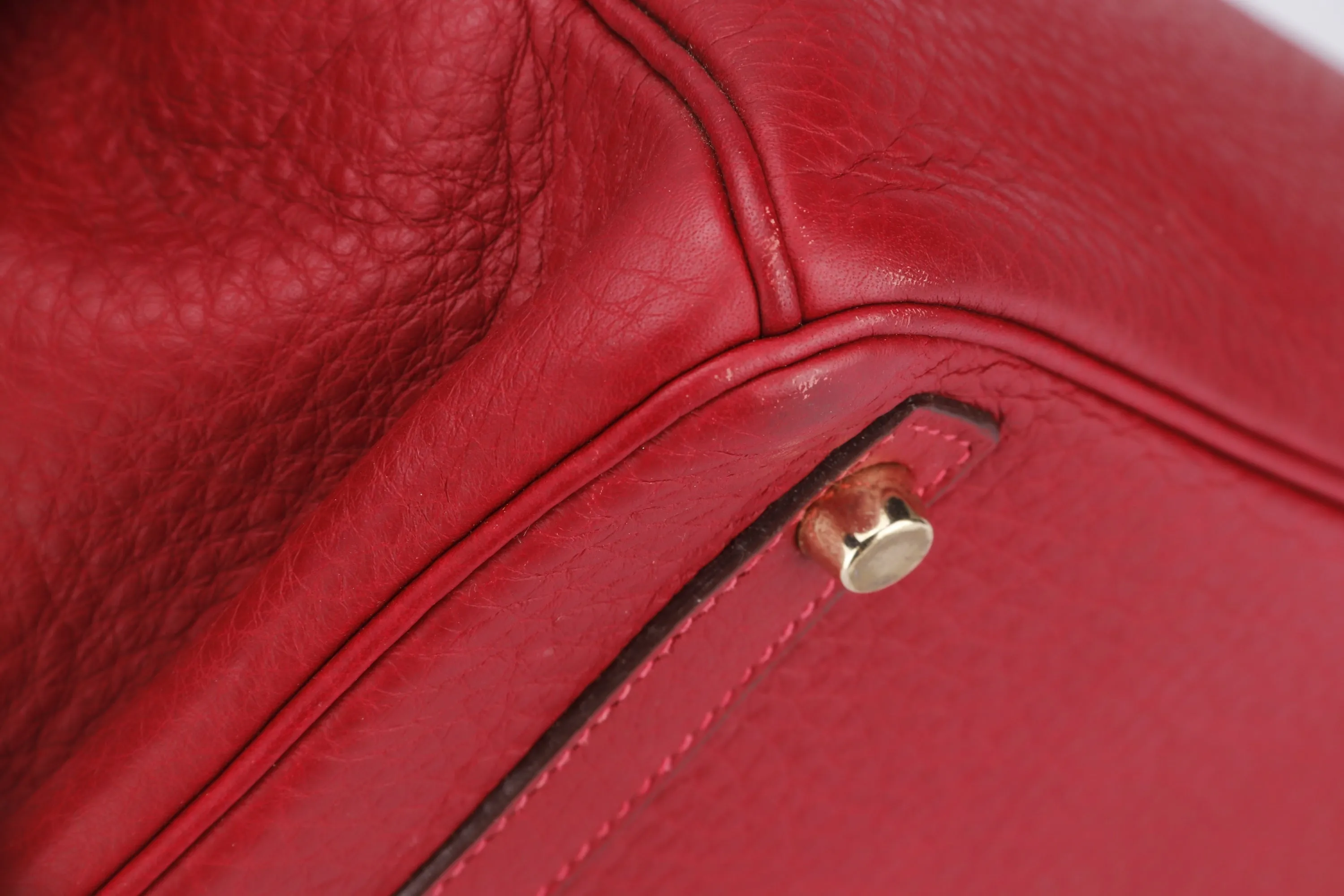 HERMES BIRKIN 30 (STAMP I (2005)) ROUGE GARANCE FJORD LEATHER GOLD HARDWARE, WITH KEYS, LOCK, RAINCOAT & DUST COVER