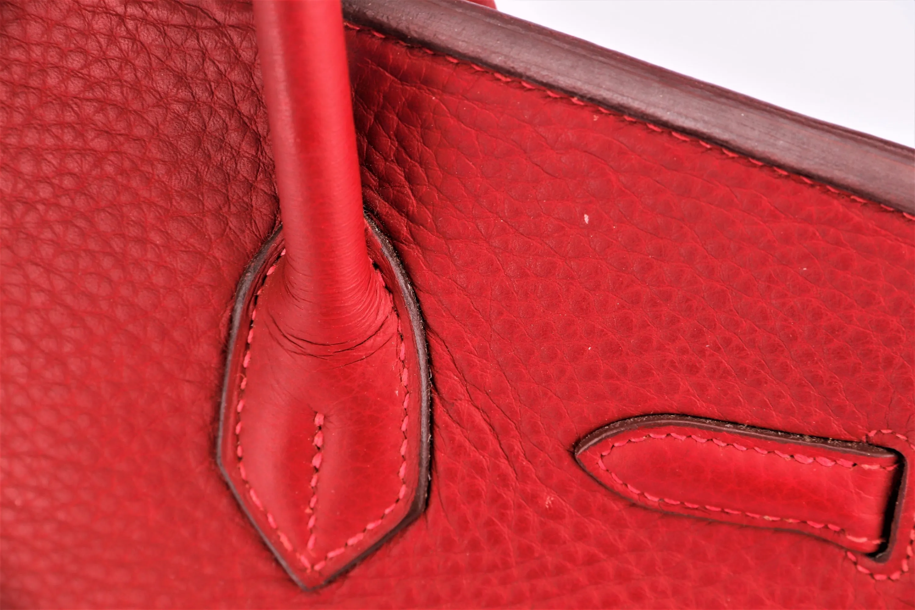 HERMES BIRKIN 30 (STAMP I (2005)) ROUGE GARANCE FJORD LEATHER GOLD HARDWARE, WITH KEYS, LOCK, RAINCOAT & DUST COVER