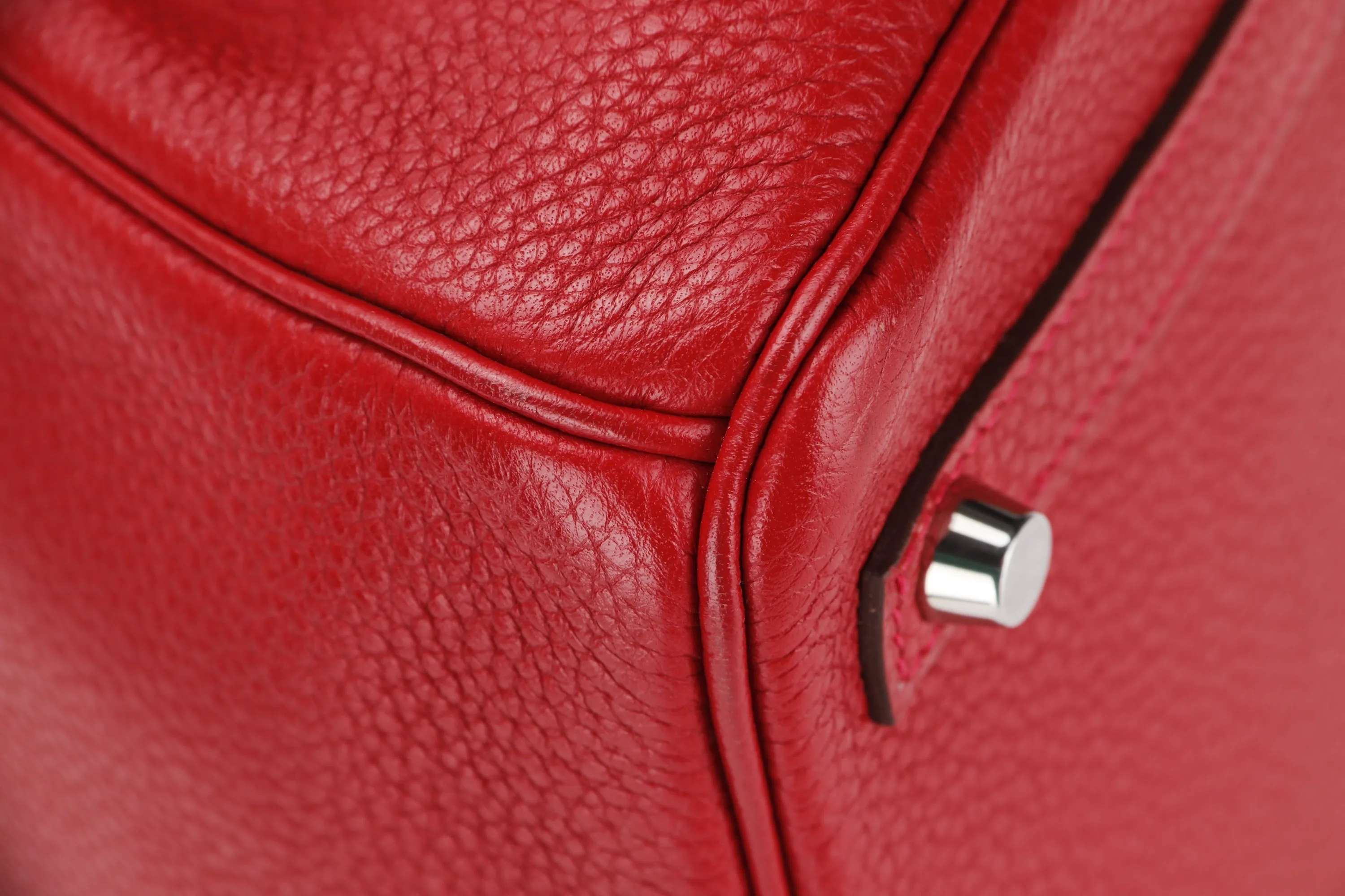 HERMES BIRKIN 30 (STAMP Q) ROUGE GRENAT CLEMENCE PALLADIUM HARDWARE, WITH KEYS, LOCK, RAINCOAT, DUST COVER & BOX