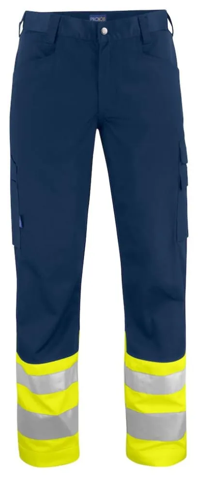 Hi Vis Projob 6533 Work Trousers with Multi-Pocket Design