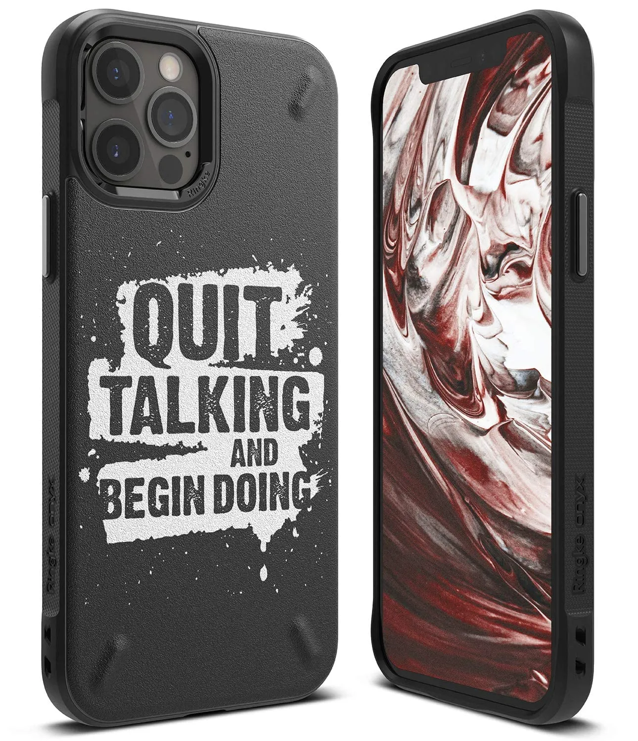 iPhone 12 / 12 Pro Back Cover Case | Onyx Design - Quit Talking