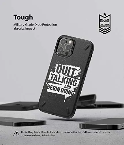 iPhone 12 Pro Max Back Cover Case | Onyx Design - Quit Talking