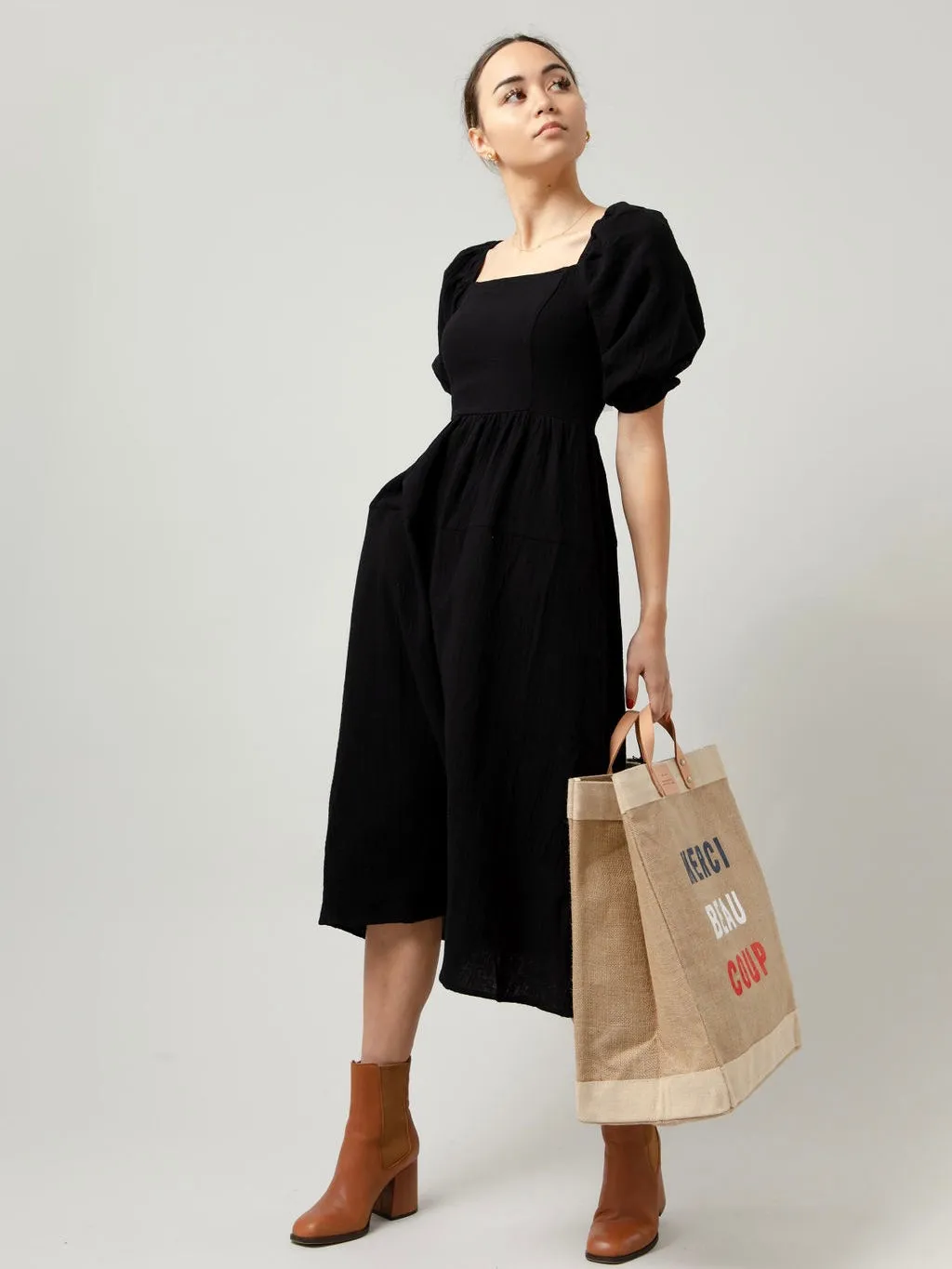 Josie Black Midi Dress