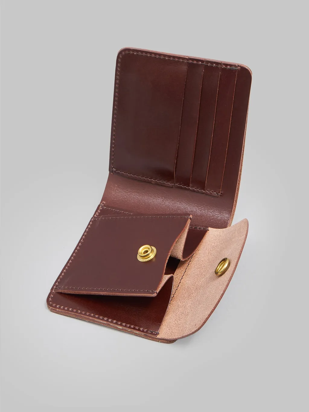 Kobashi Studio Leather Fold Wallet Brown